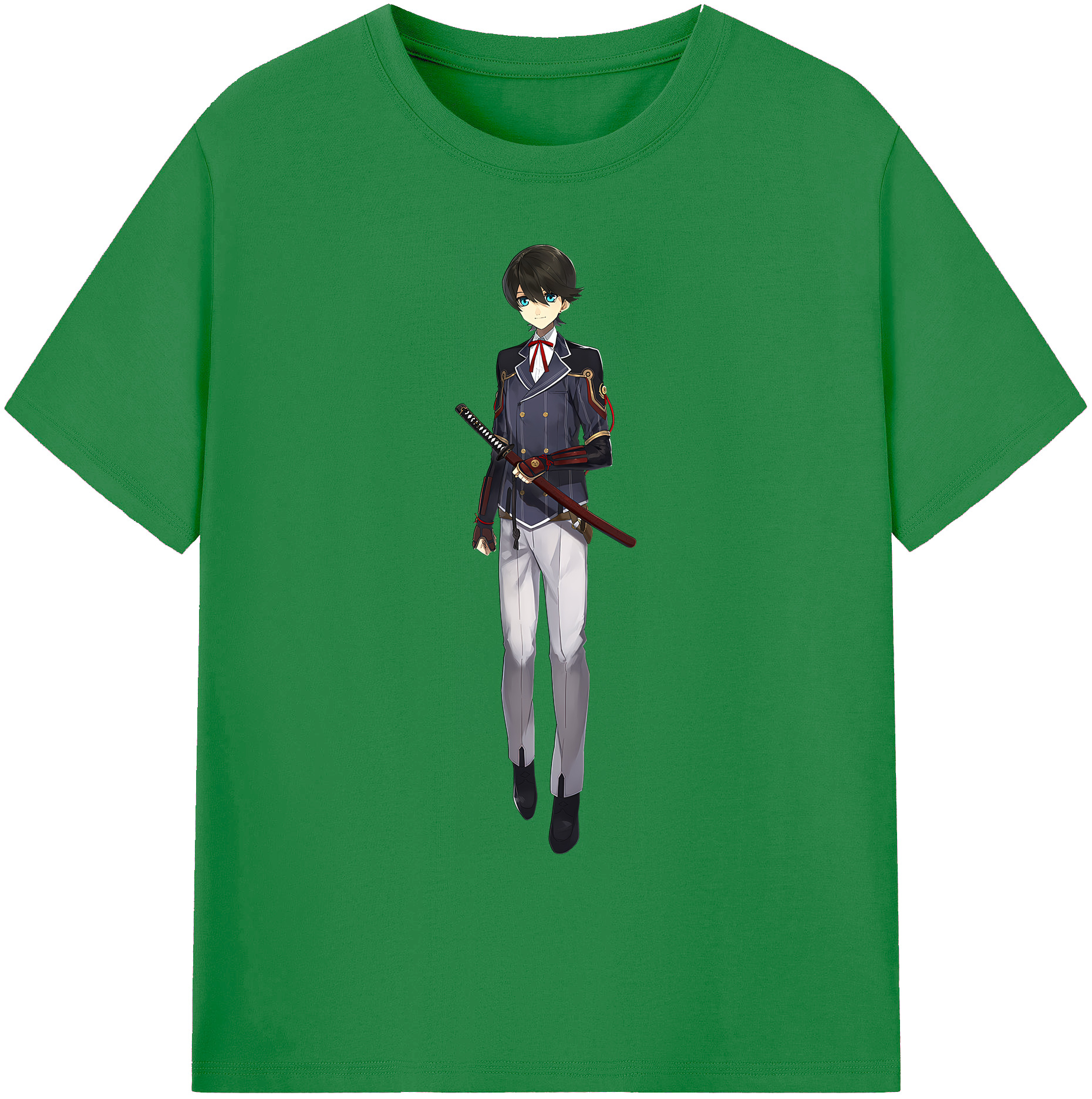 （画像用） 刀剣乱舞 Touken Ranbu 綿100％ メンズ半袖Tシャツ｜肌触りやわらか＆通気性
