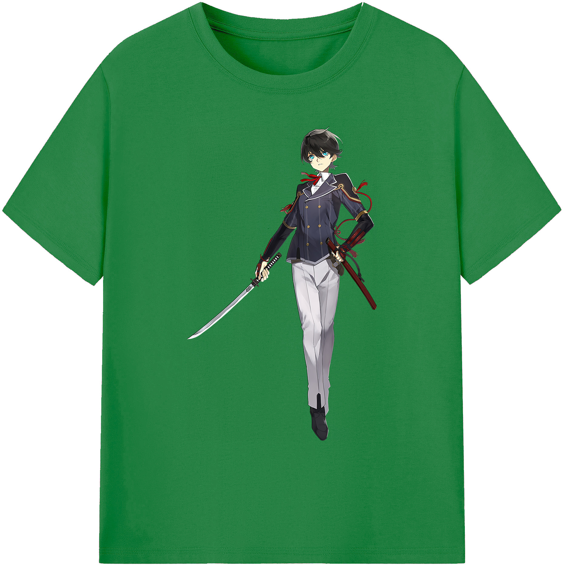 （画像用） 刀剣乱舞 Touken Ranbu 綿100％ メンズ半袖Tシャツ｜肌触りやわらか＆通気性