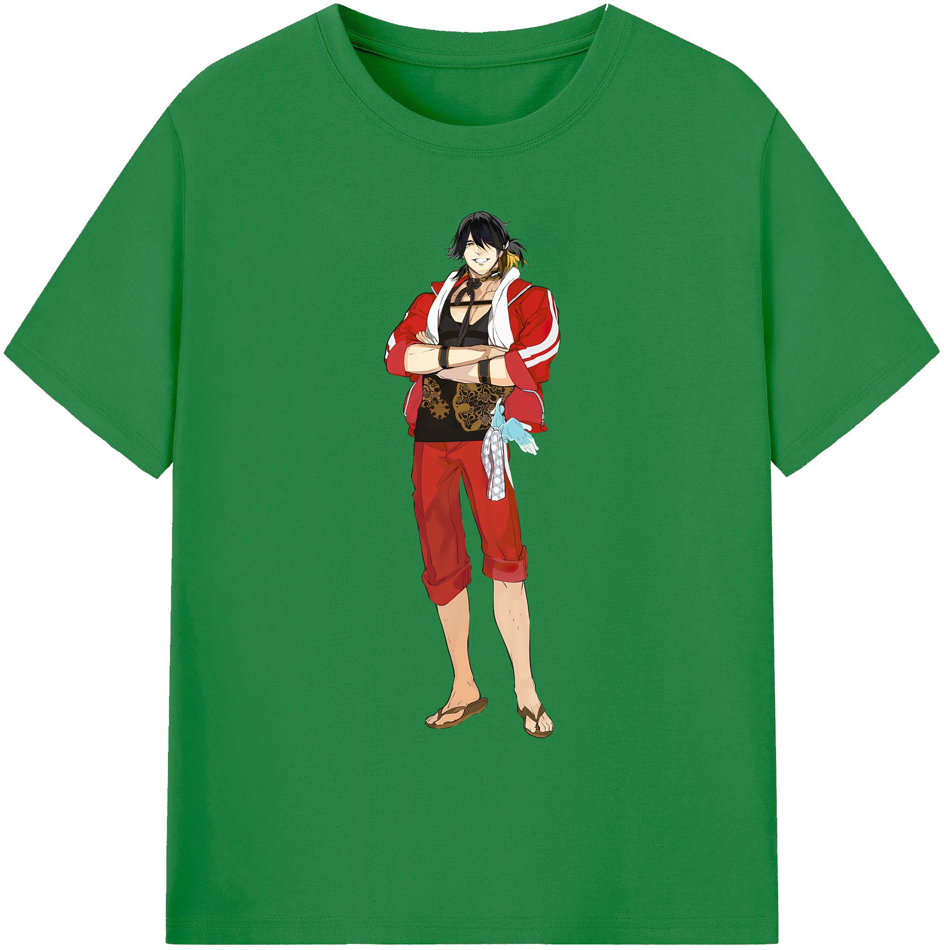 （画像用） 刀剣乱舞 Touken Ranbu 綿100％ メンズ半袖Tシャツ｜肌触りやわらか＆通気性