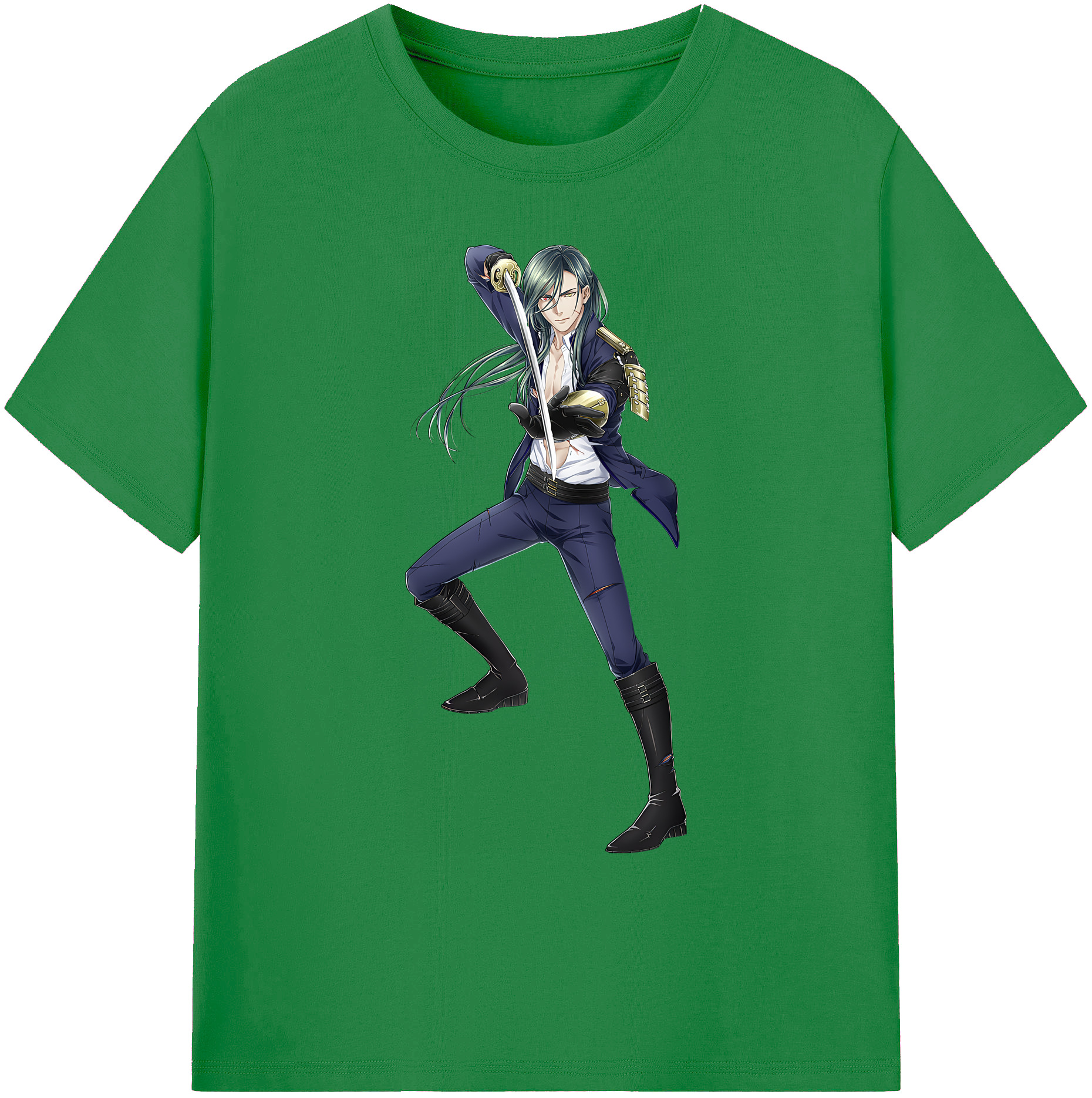 （画像用） 刀剣乱舞 Touken Ranbu 綿100％ メンズ半袖Tシャツ｜肌触りやわらか＆通気性