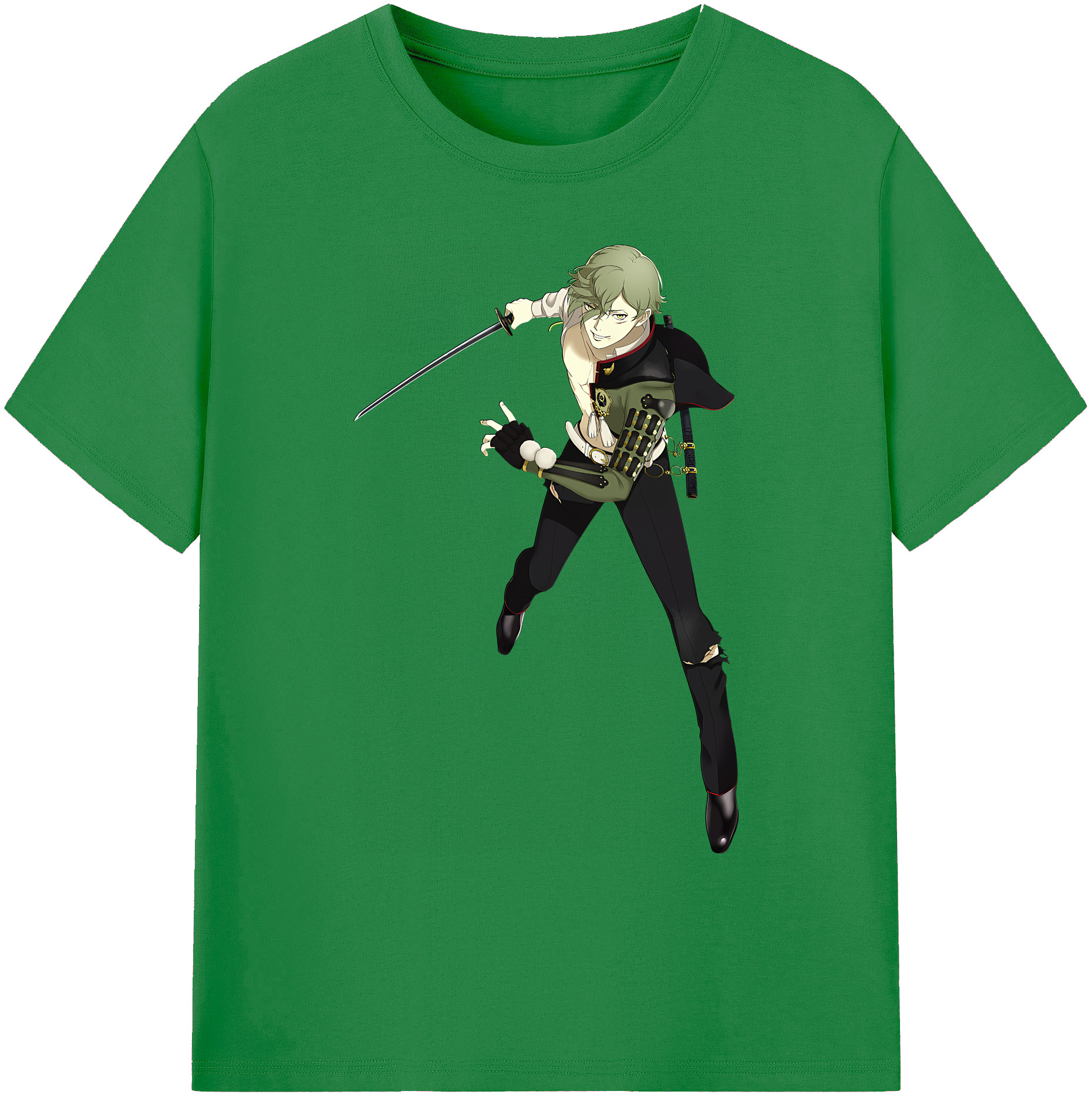 （画像用） 刀剣乱舞 Touken Ranbu 綿100％ メンズ半袖Tシャツ｜肌触りやわらか＆通気性