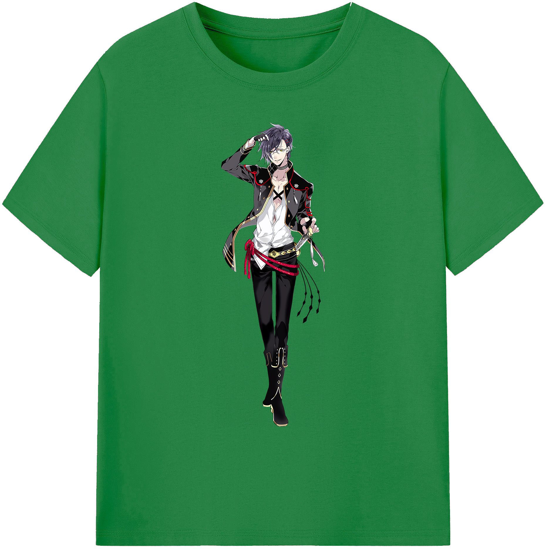（画像用） 刀剣乱舞 Touken Ranbu 綿100％ メンズ半袖Tシャツ｜肌触りやわらか＆通気性