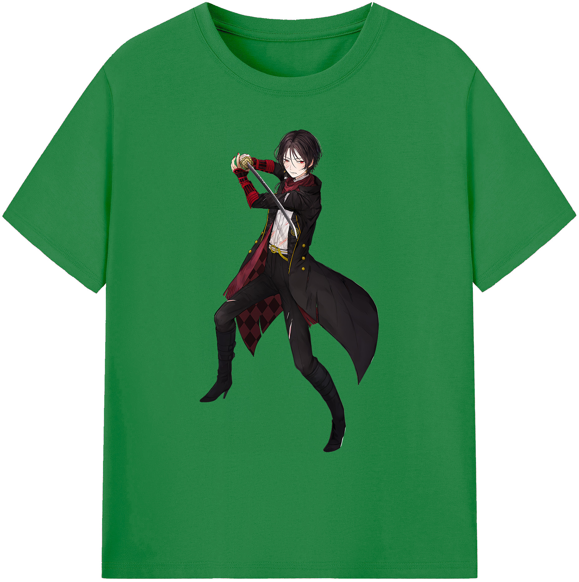 （画像用） 刀剣乱舞 Touken Ranbu 綿100％ メンズ半袖Tシャツ｜肌触りやわらか＆通気性