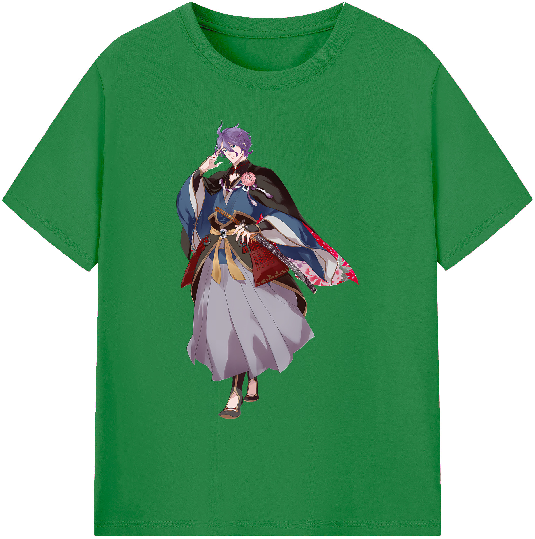 （画像用） 刀剣乱舞 Touken Ranbu 綿100％ メンズ半袖Tシャツ｜肌触りやわらか＆通気性