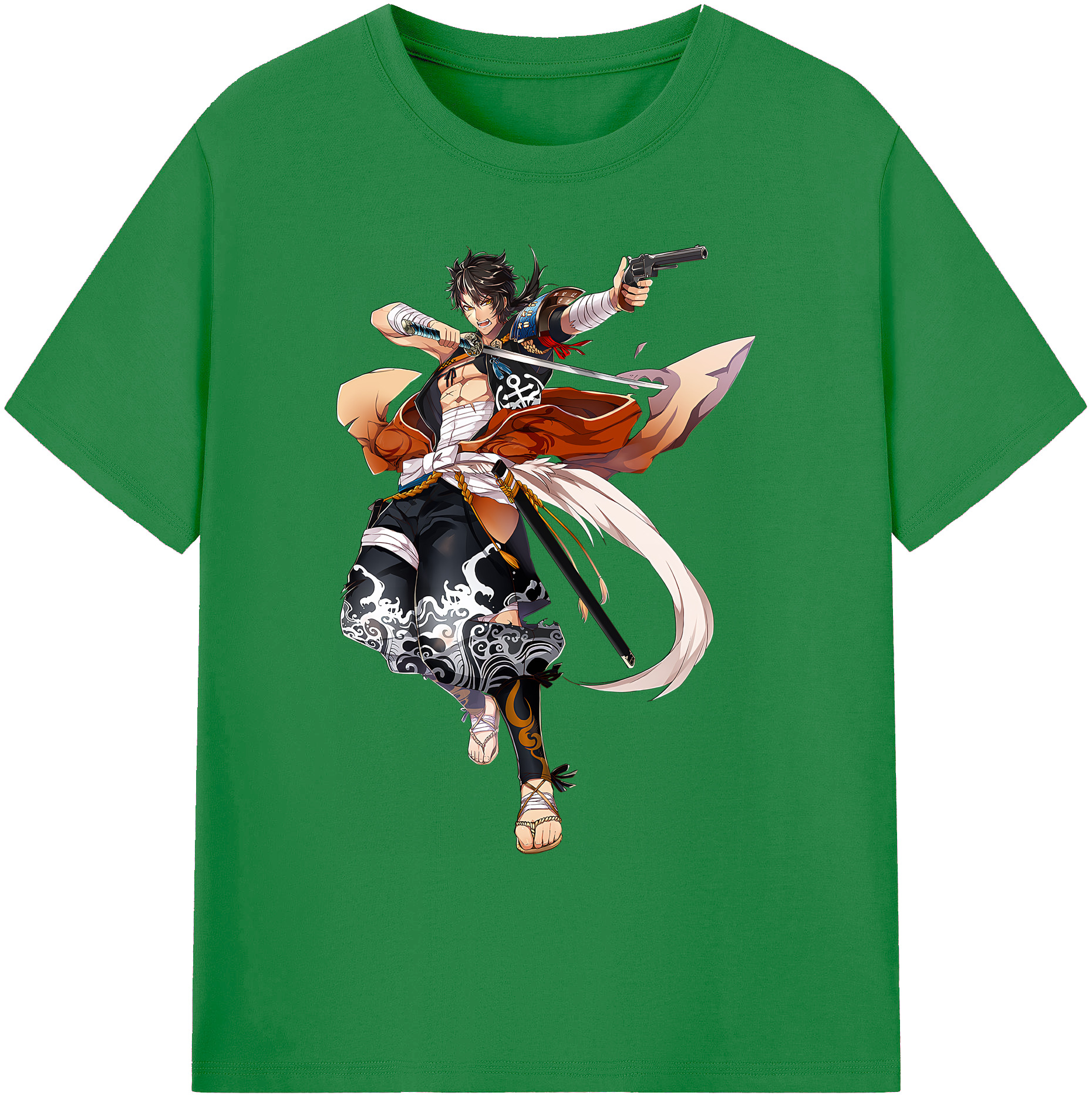 （画像用） 刀剣乱舞 Touken Ranbu 綿100％ メンズ半袖Tシャツ｜肌触りやわらか＆通気性