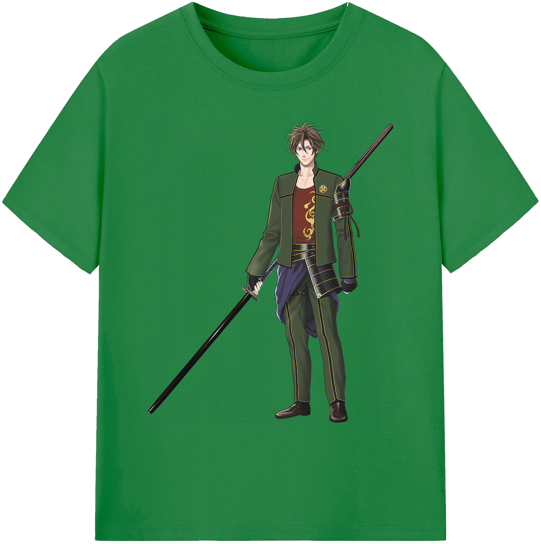 （画像用） 刀剣乱舞 Touken Ranbu 綿100％ メンズ半袖Tシャツ｜肌触りやわらか＆通気性