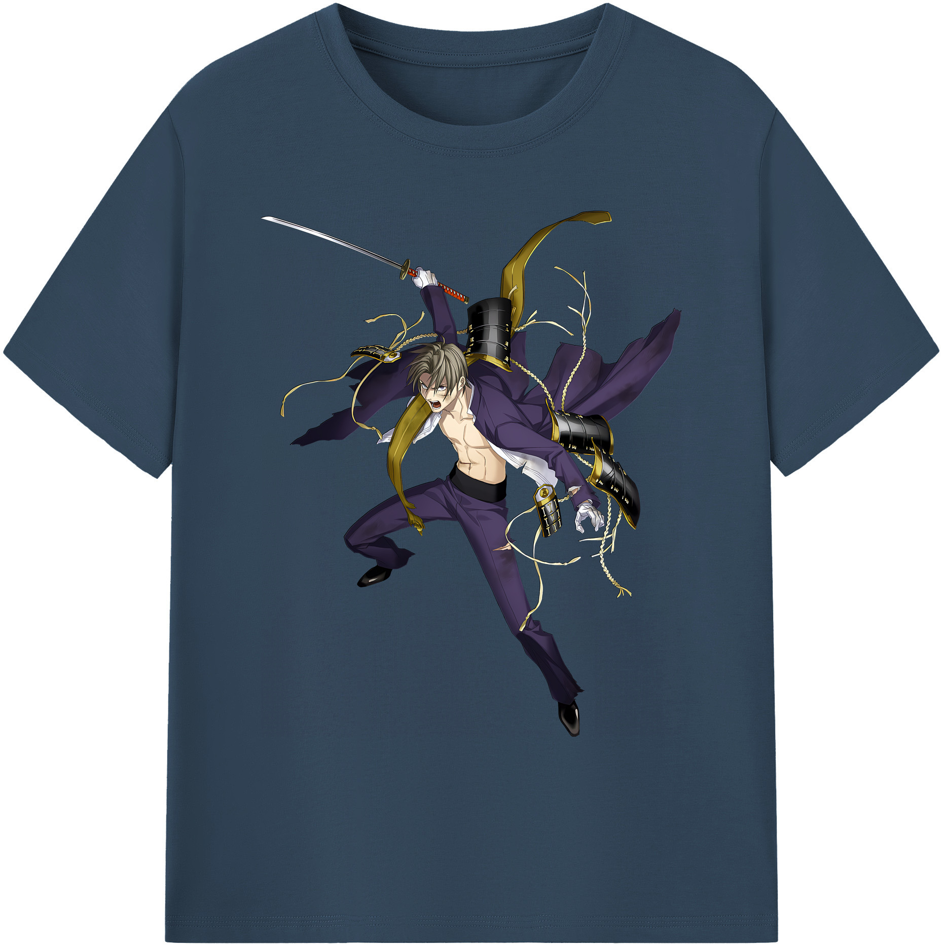 （画像用） 刀剣乱舞 Touken Ranbu 綿100％ メンズ半袖Tシャツ｜肌触りやわらか＆通気性