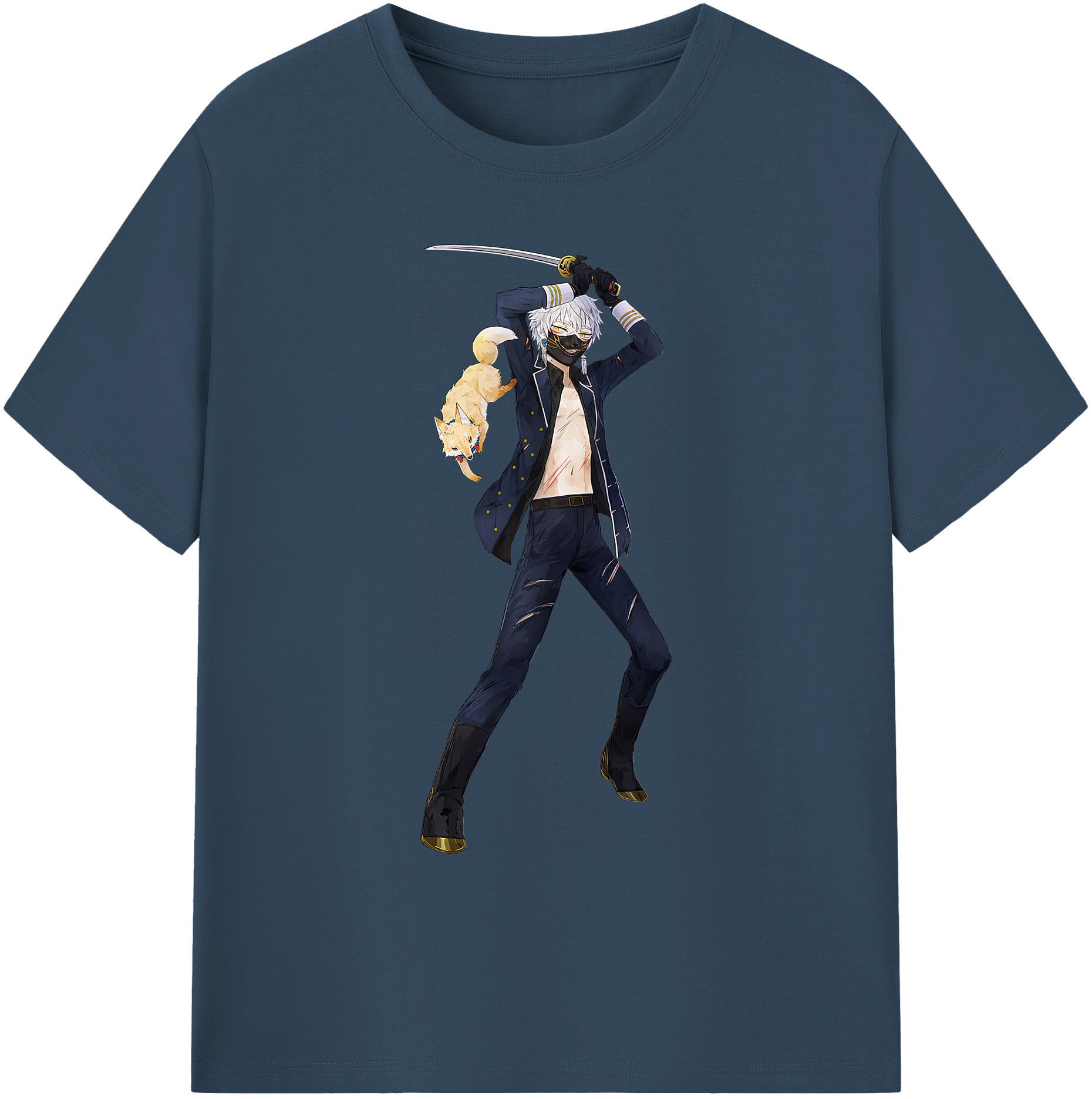 （画像用） 刀剣乱舞 Touken Ranbu 綿100％ メンズ半袖Tシャツ｜肌触りやわらか＆通気性