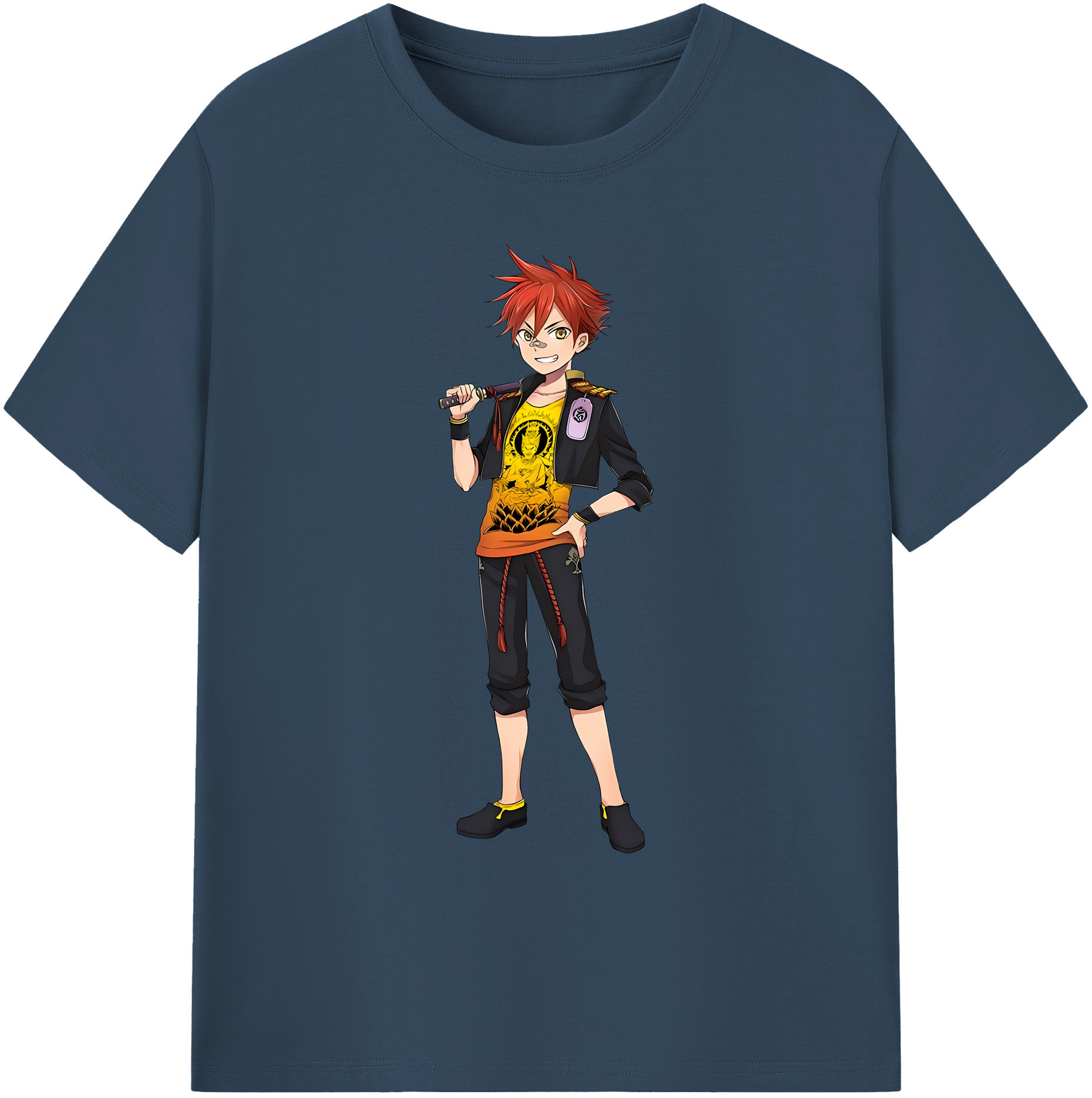 （画像用） 刀剣乱舞 Touken Ranbu 綿100％ メンズ半袖Tシャツ｜肌触りやわらか＆通気性