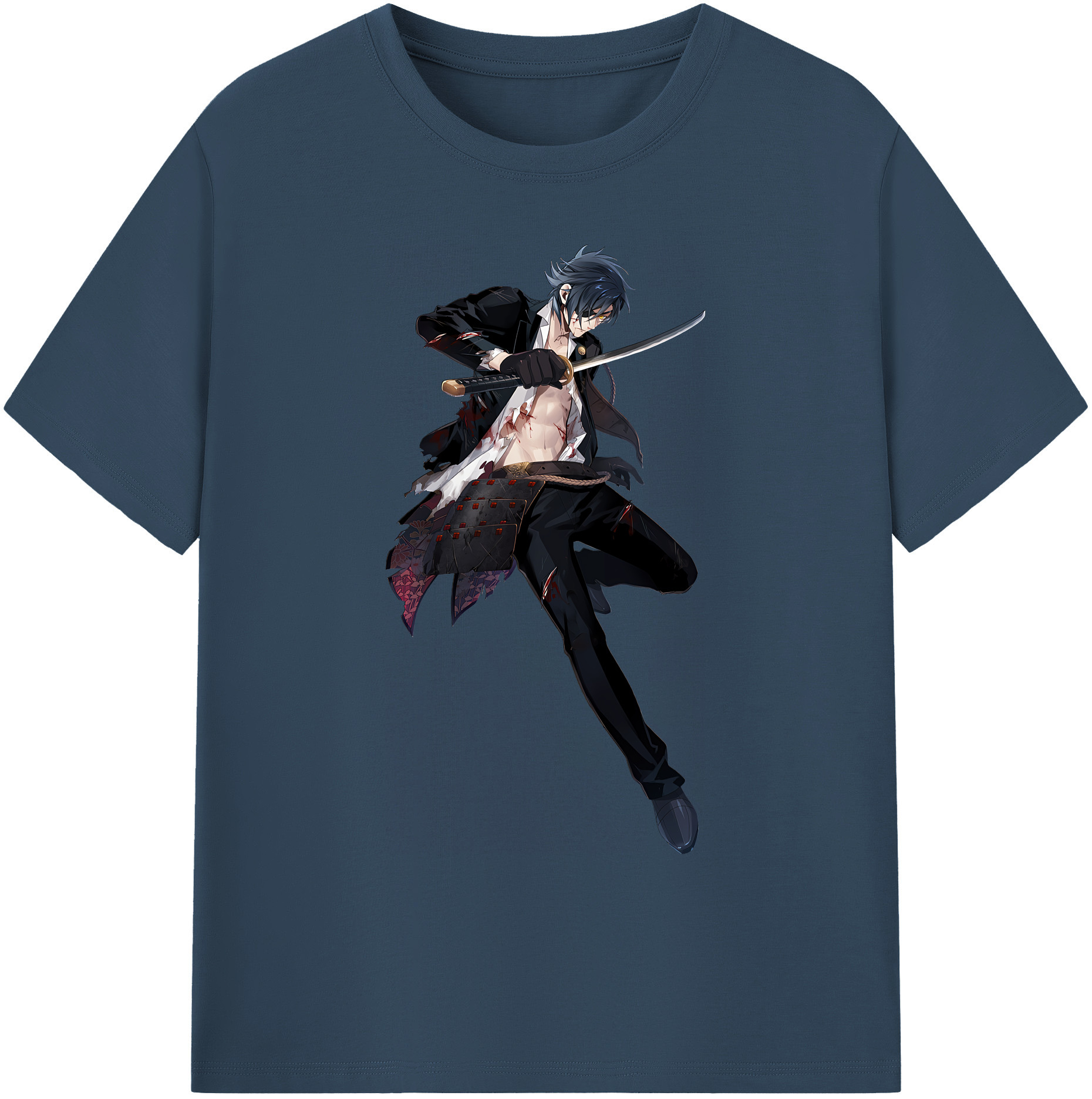 （画像用） 刀剣乱舞 Touken Ranbu 綿100％ メンズ半袖Tシャツ｜肌触りやわらか＆通気性