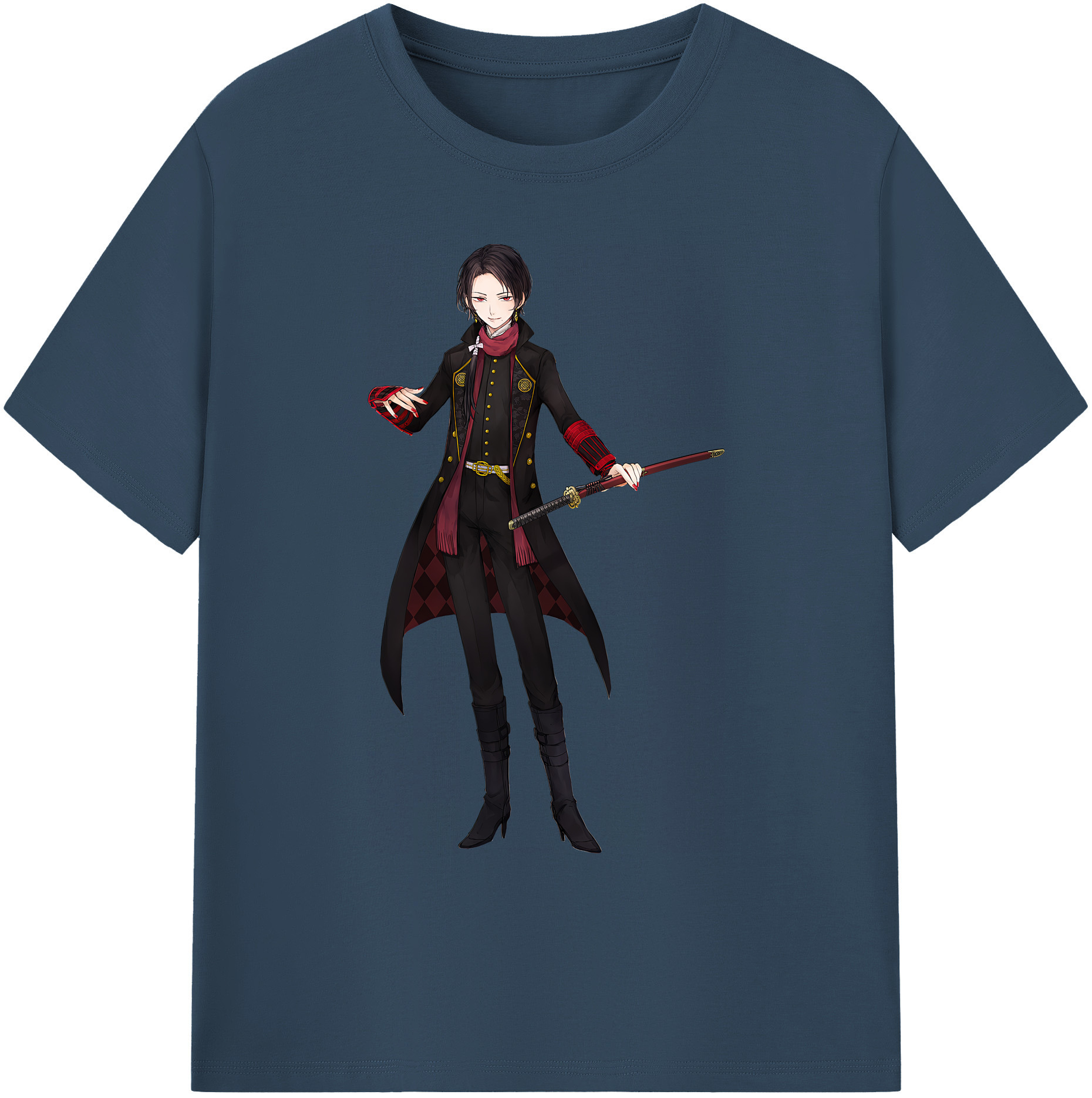 （画像用） 刀剣乱舞 Touken Ranbu 綿100％ メンズ半袖Tシャツ｜肌触りやわらか＆通気性