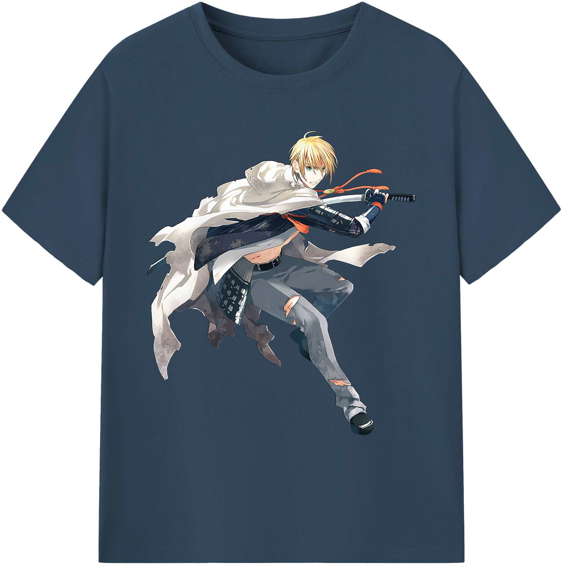 （画像用） 刀剣乱舞 Touken Ranbu 綿100％ メンズ半袖Tシャツ｜肌触りやわらか＆通気性