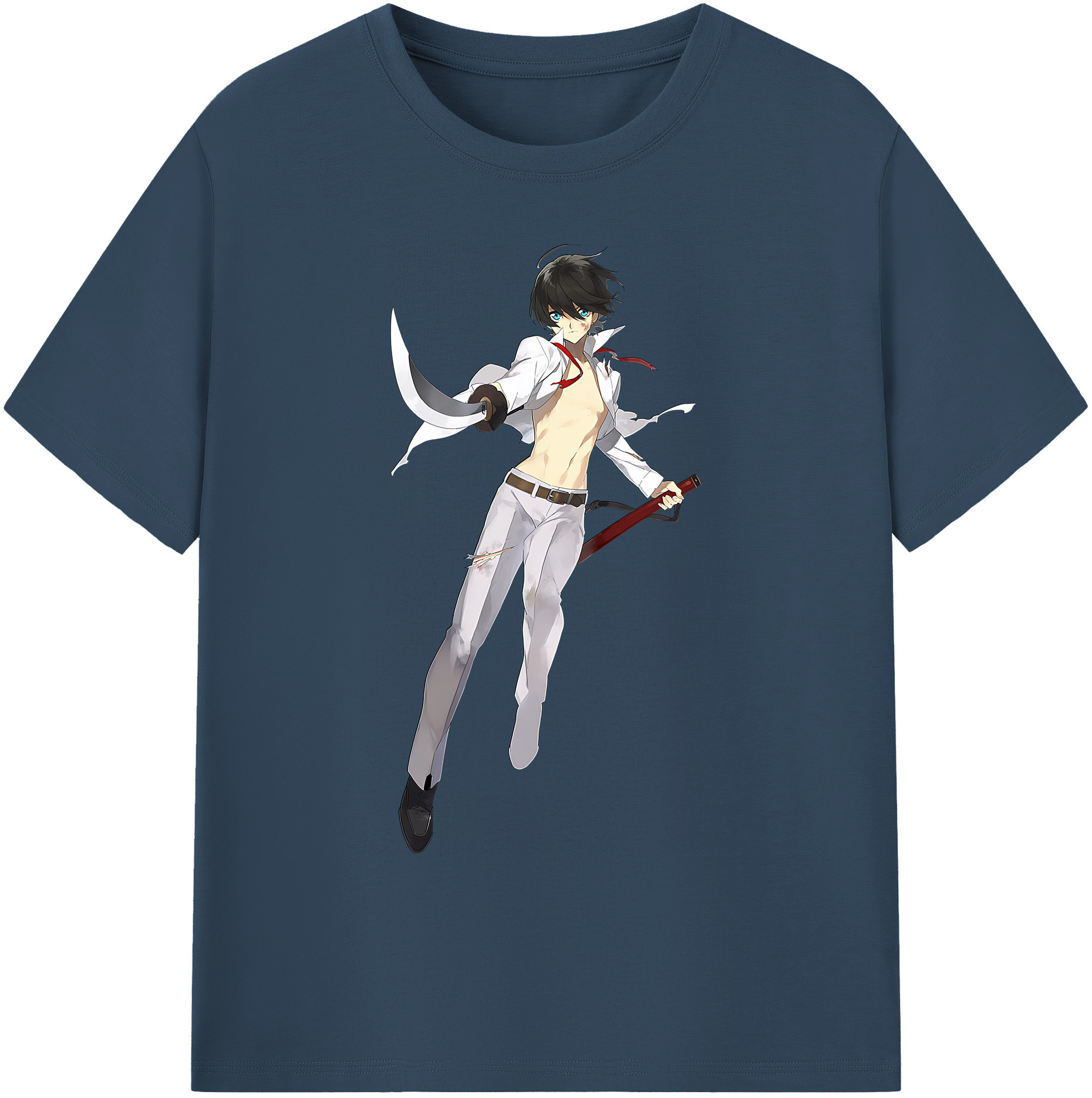（画像用） 刀剣乱舞 Touken Ranbu 綿100％ メンズ半袖Tシャツ｜肌触りやわらか＆通気性