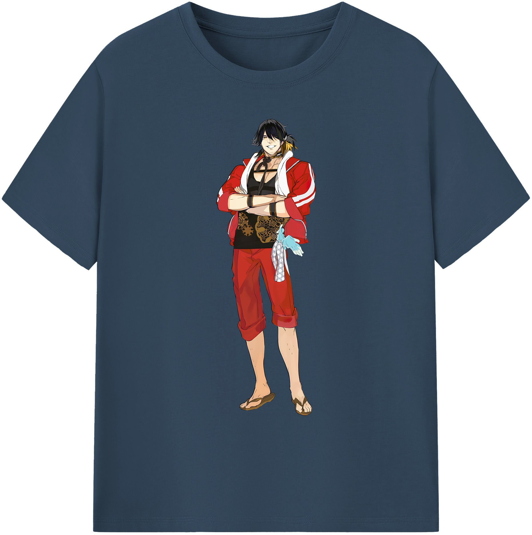 （画像用） 刀剣乱舞 Touken Ranbu 綿100％ メンズ半袖Tシャツ｜肌触りやわらか＆通気性