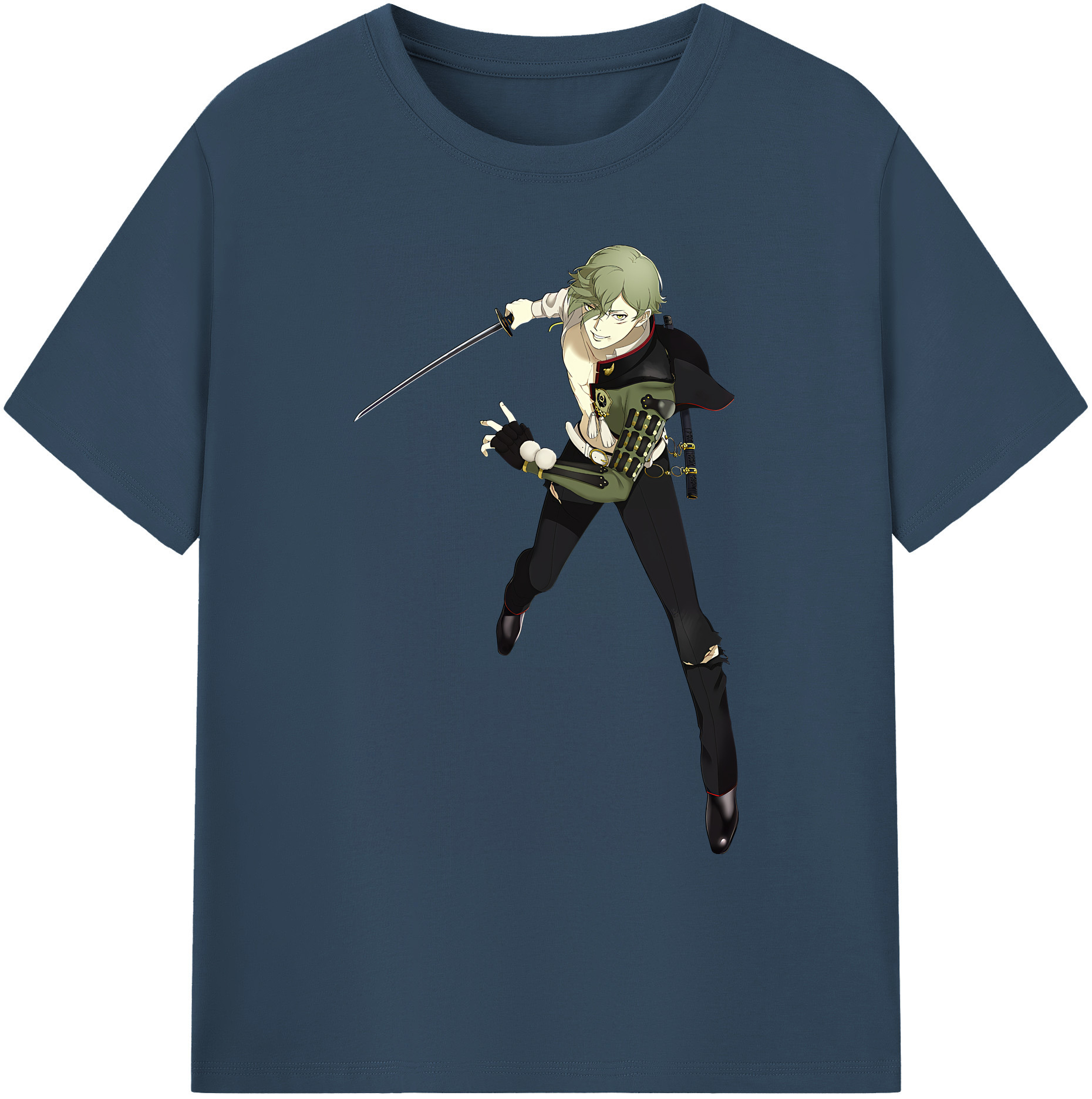 （画像用） 刀剣乱舞 Touken Ranbu 綿100％ メンズ半袖Tシャツ｜肌触りやわらか＆通気性