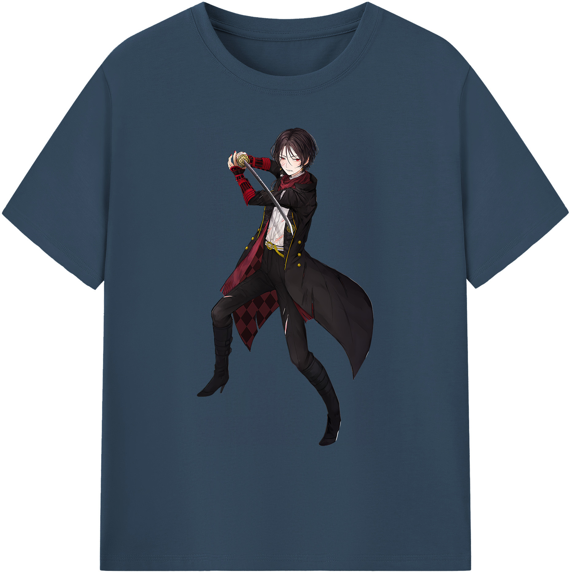 （画像用） 刀剣乱舞 Touken Ranbu 綿100％ メンズ半袖Tシャツ｜肌触りやわらか＆通気性