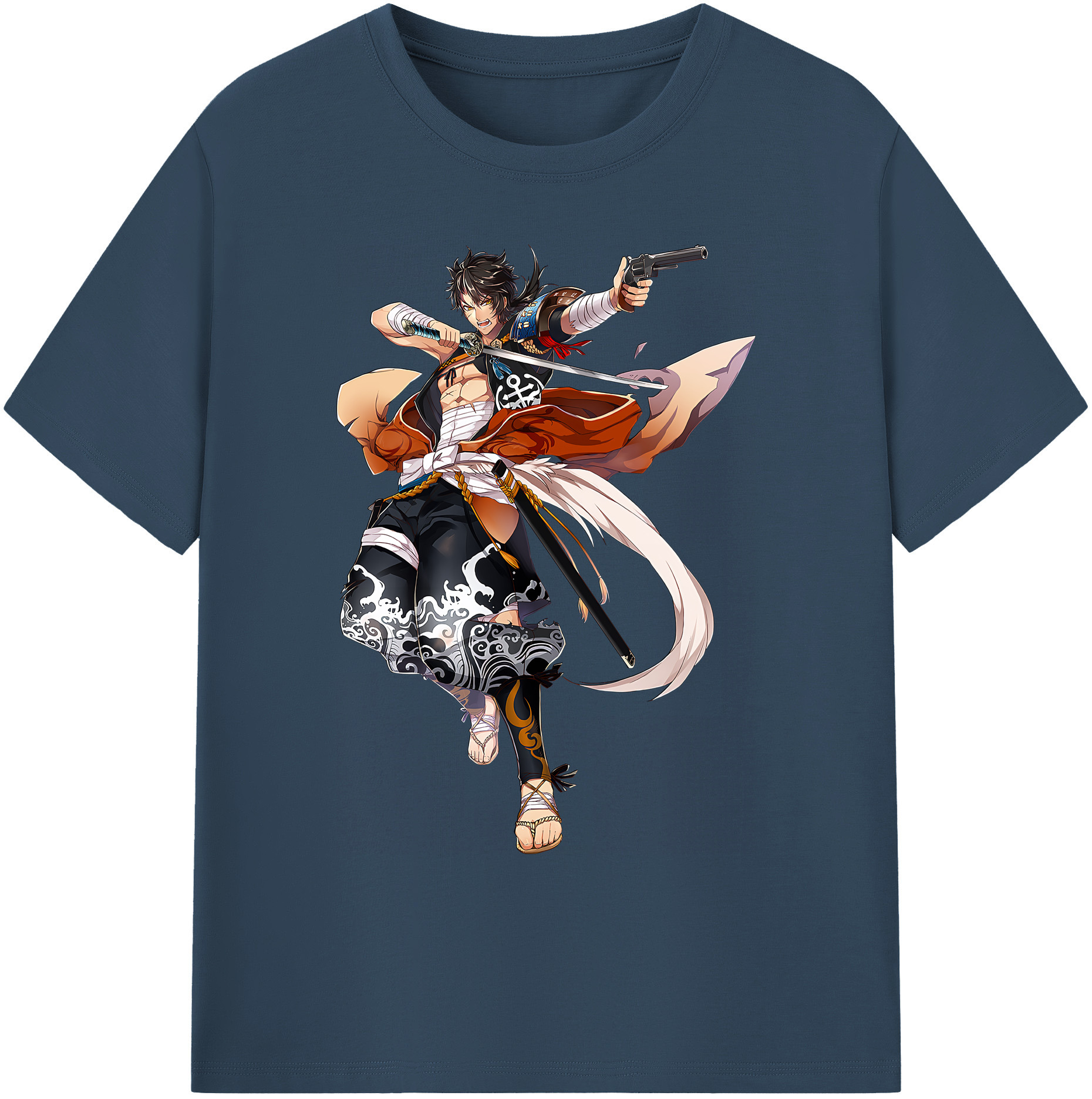 （画像用） 刀剣乱舞 Touken Ranbu 綿100％ メンズ半袖Tシャツ｜肌触りやわらか＆通気性