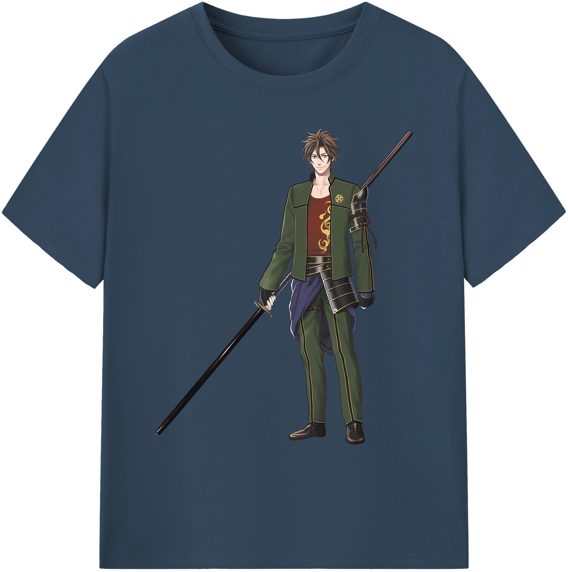 （画像用） 刀剣乱舞 Touken Ranbu 綿100％ メンズ半袖Tシャツ｜肌触りやわらか＆通気性