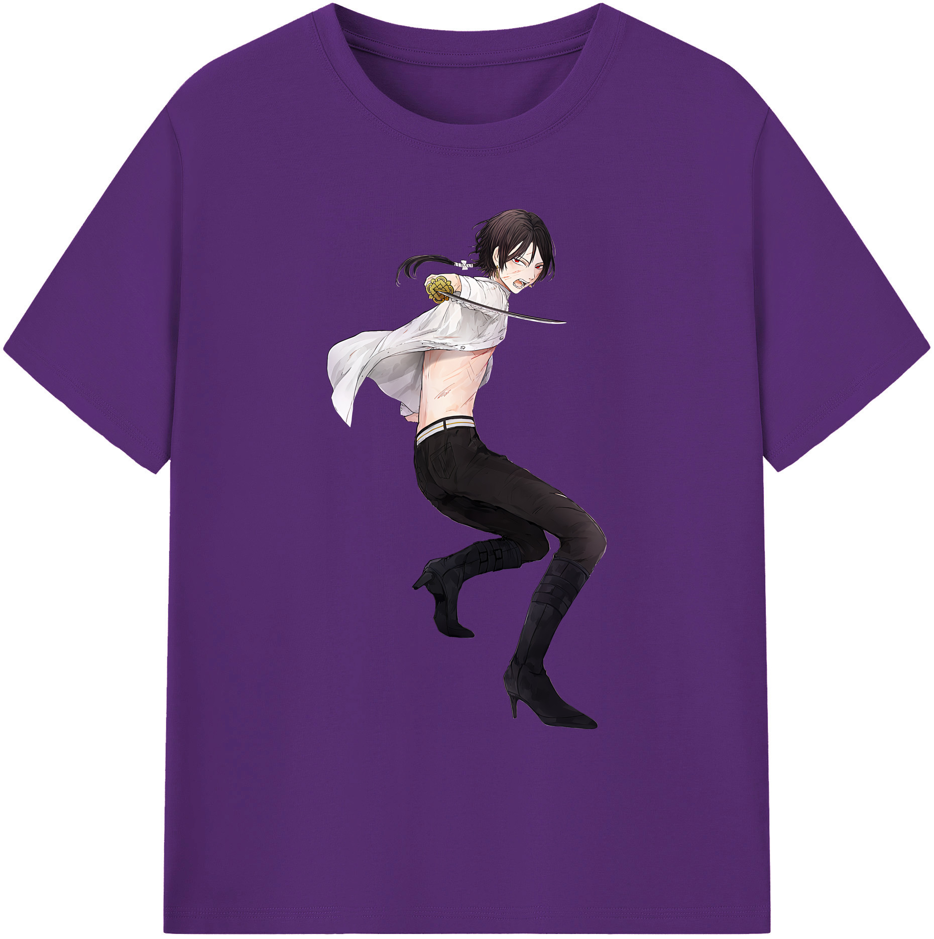 （画像用） 刀剣乱舞 Touken Ranbu 綿100％ メンズ半袖Tシャツ｜肌触りやわらか＆通気性