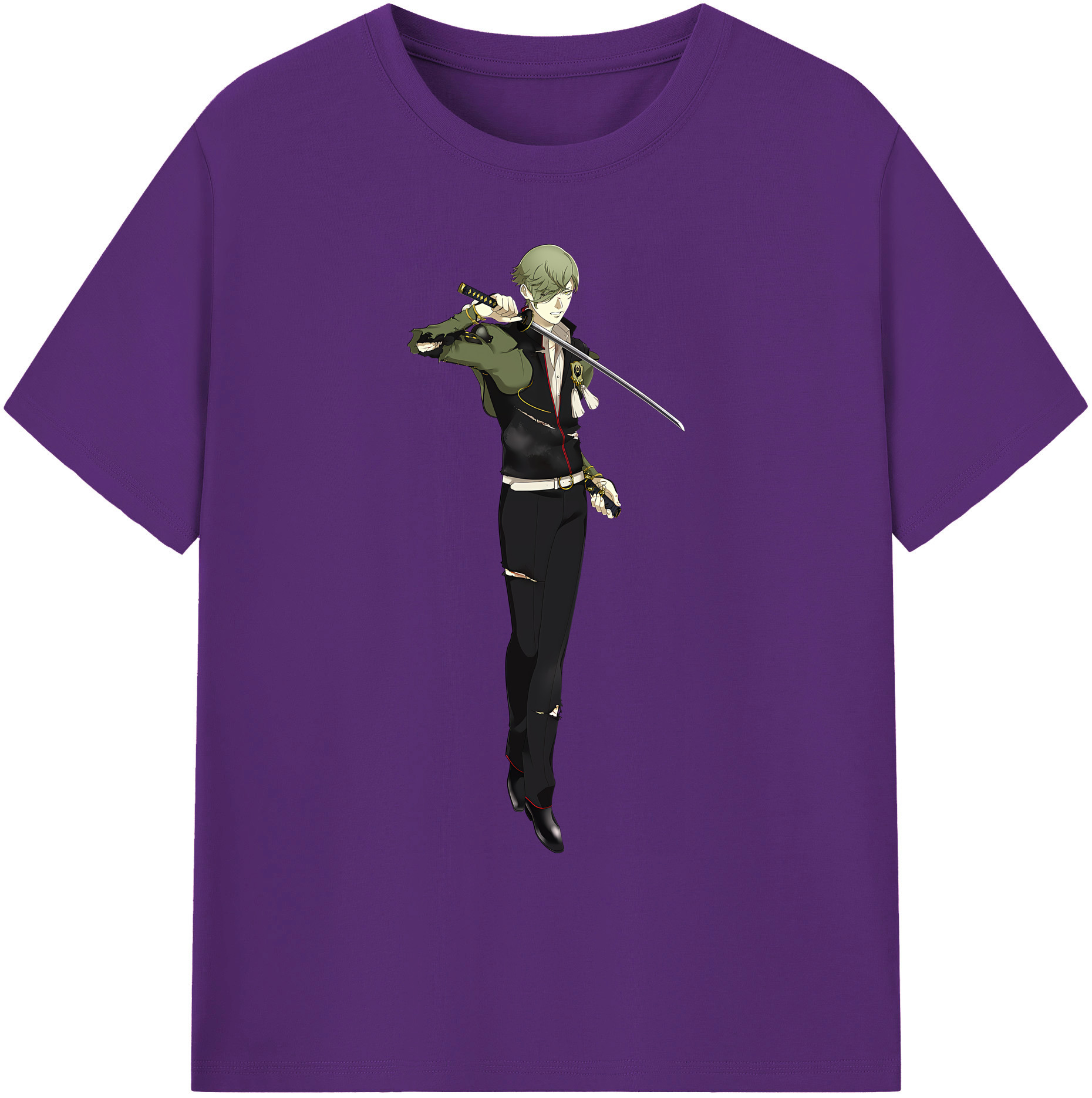 （画像用） 刀剣乱舞 Touken Ranbu 綿100％ メンズ半袖Tシャツ｜肌触りやわらか＆通気性