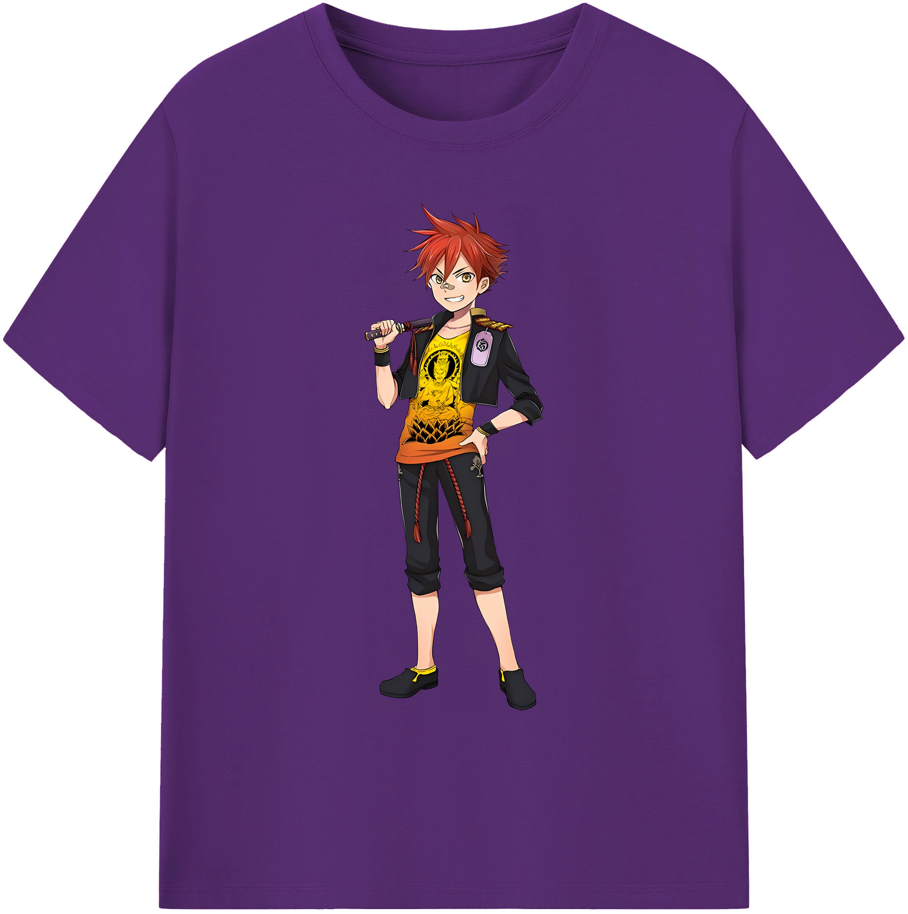 （画像用） 刀剣乱舞 Touken Ranbu 綿100％ メンズ半袖Tシャツ｜肌触りやわらか＆通気性