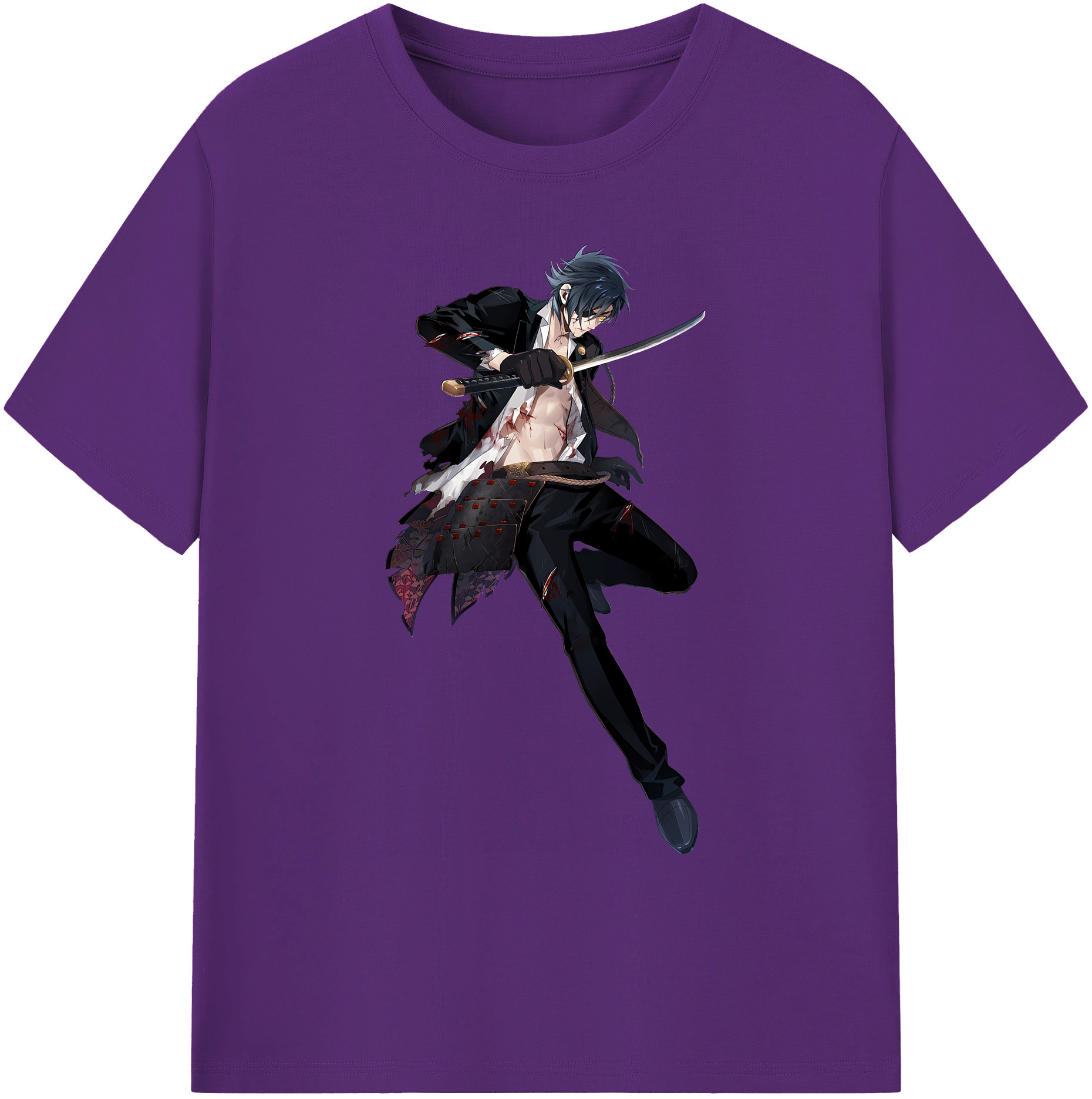 （画像用） 刀剣乱舞 Touken Ranbu 綿100％ メンズ半袖Tシャツ｜肌触りやわらか＆通気性