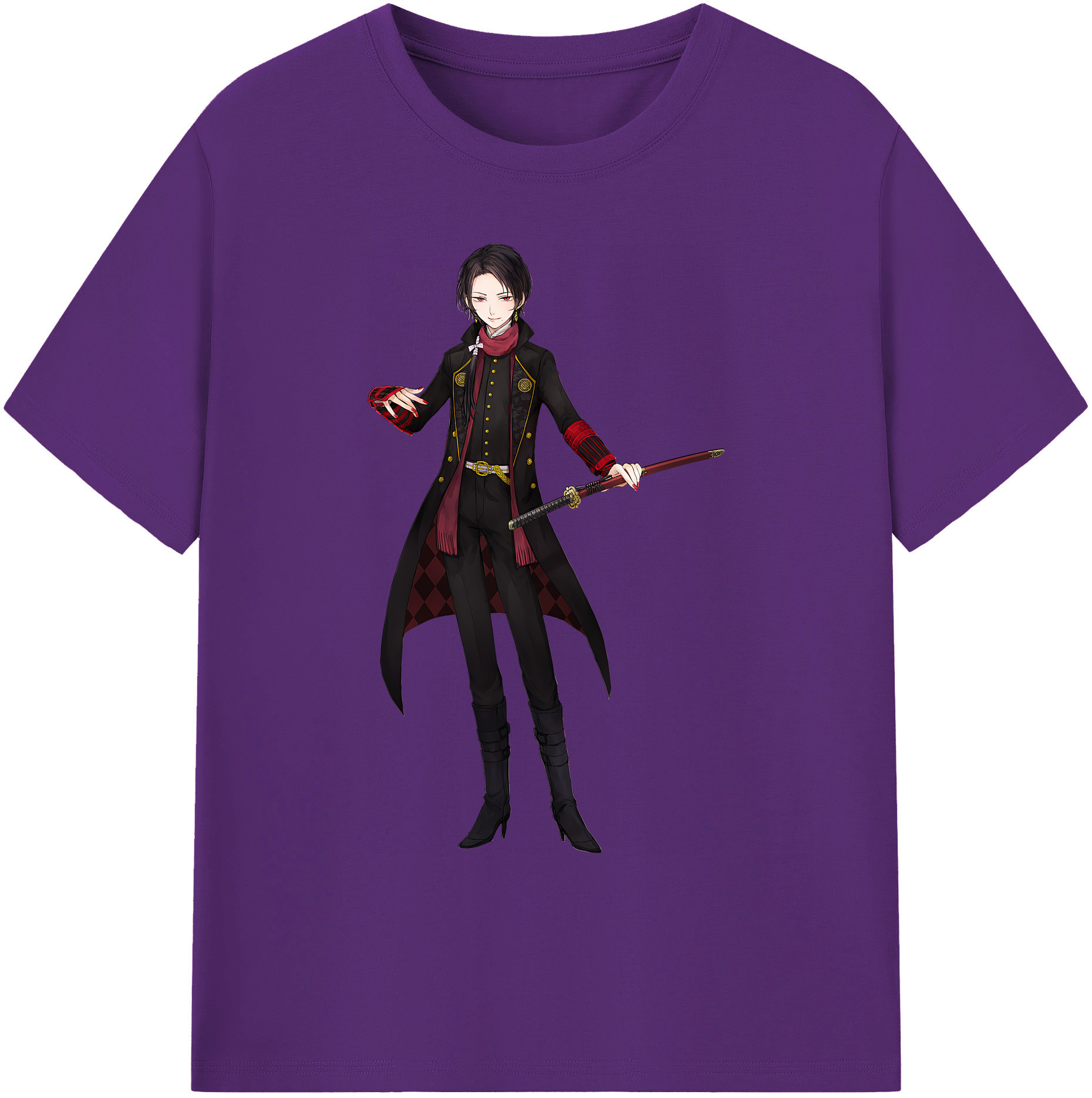 （画像用） 刀剣乱舞 Touken Ranbu 綿100％ メンズ半袖Tシャツ｜肌触りやわらか＆通気性