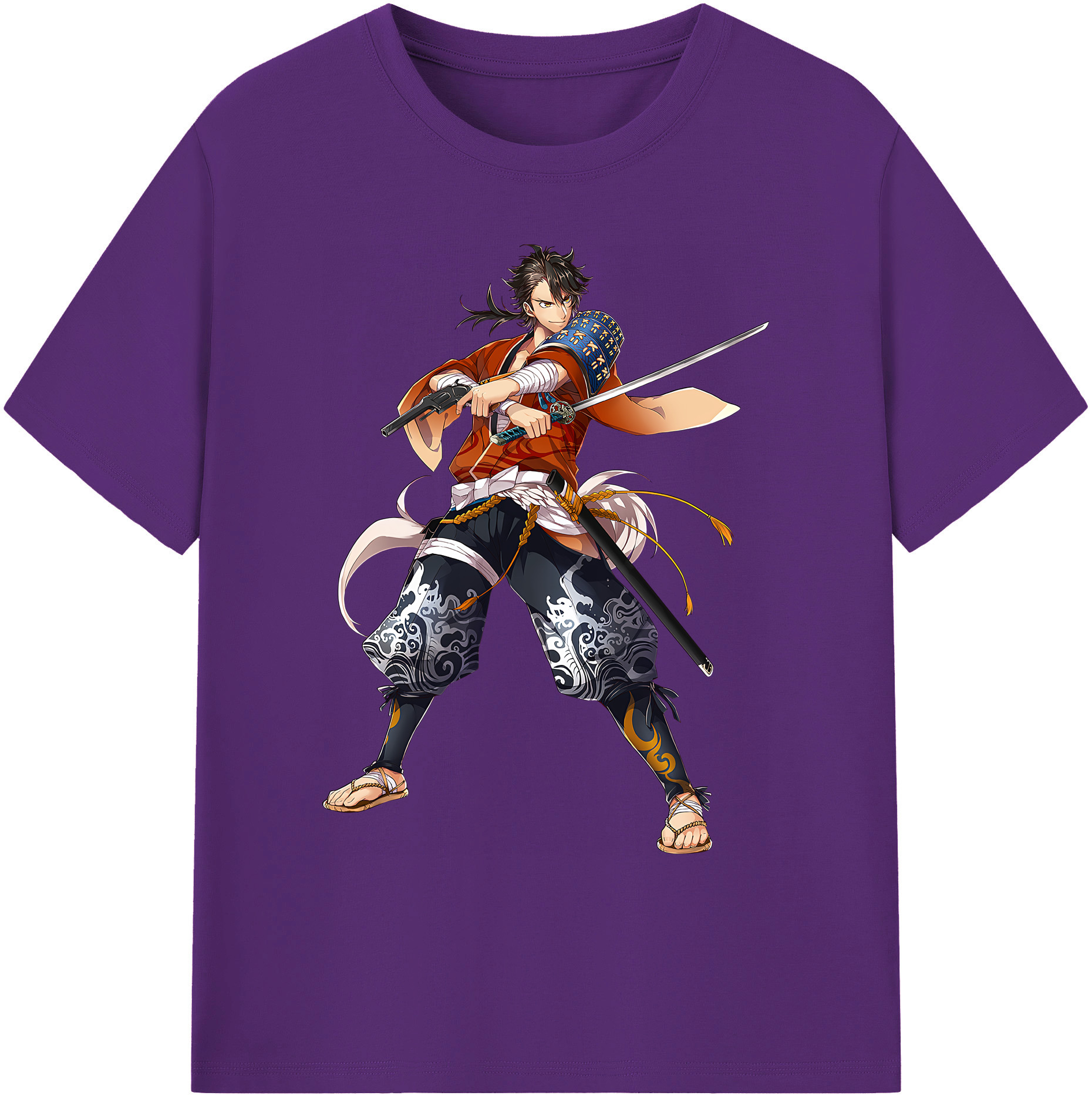 （画像用） 刀剣乱舞 Touken Ranbu 綿100％ メンズ半袖Tシャツ｜肌触りやわらか＆通気性