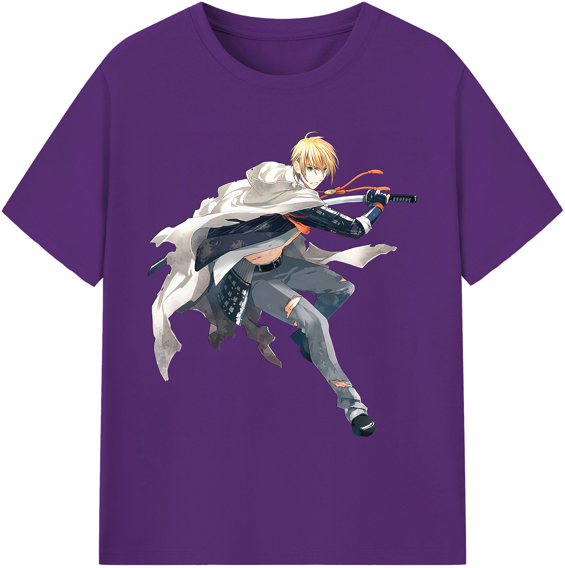 （画像用） 刀剣乱舞 Touken Ranbu 綿100％ メンズ半袖Tシャツ｜肌触りやわらか＆通気性
