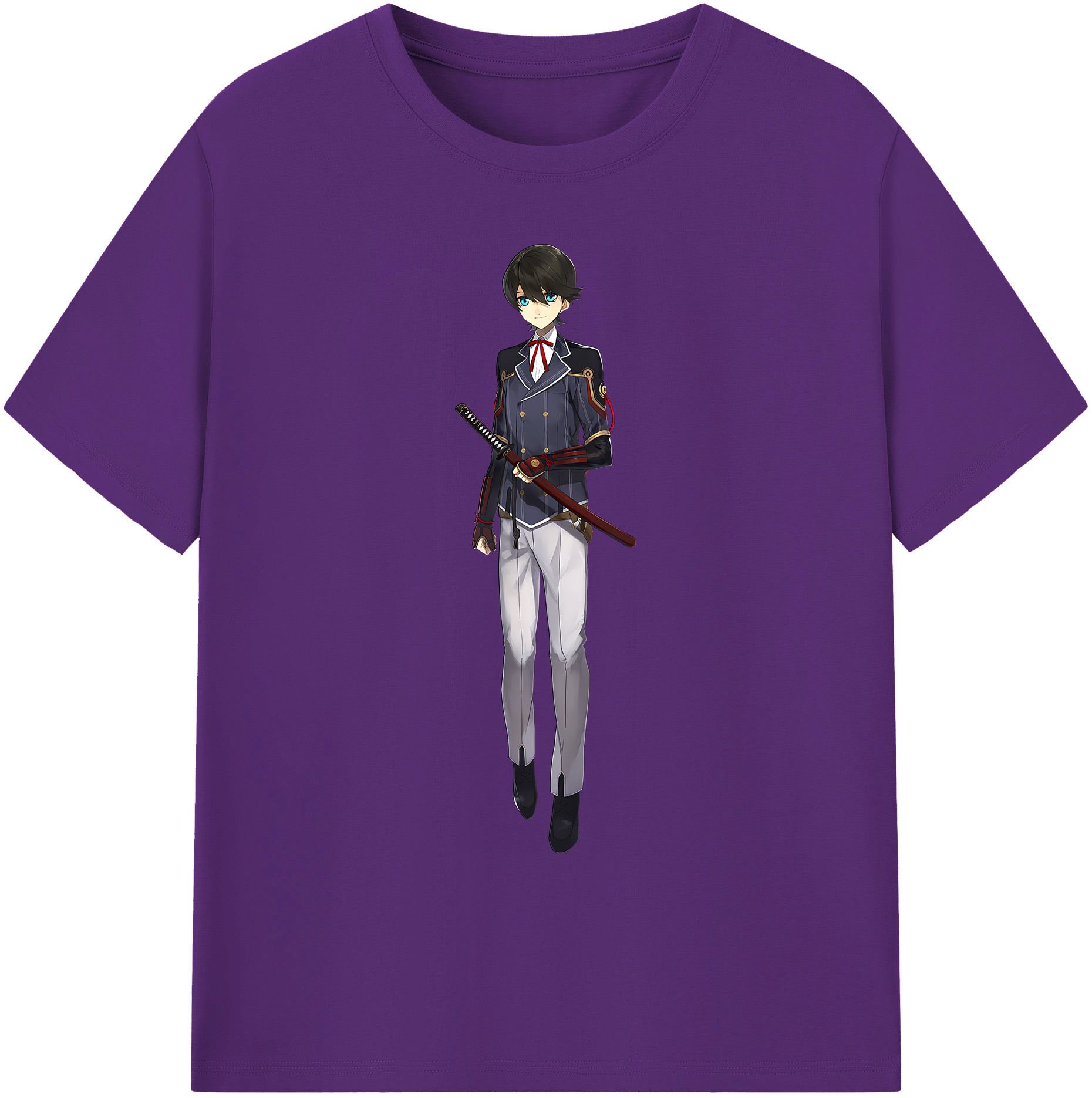 （画像用） 刀剣乱舞 Touken Ranbu 綿100％ メンズ半袖Tシャツ｜肌触りやわらか＆通気性