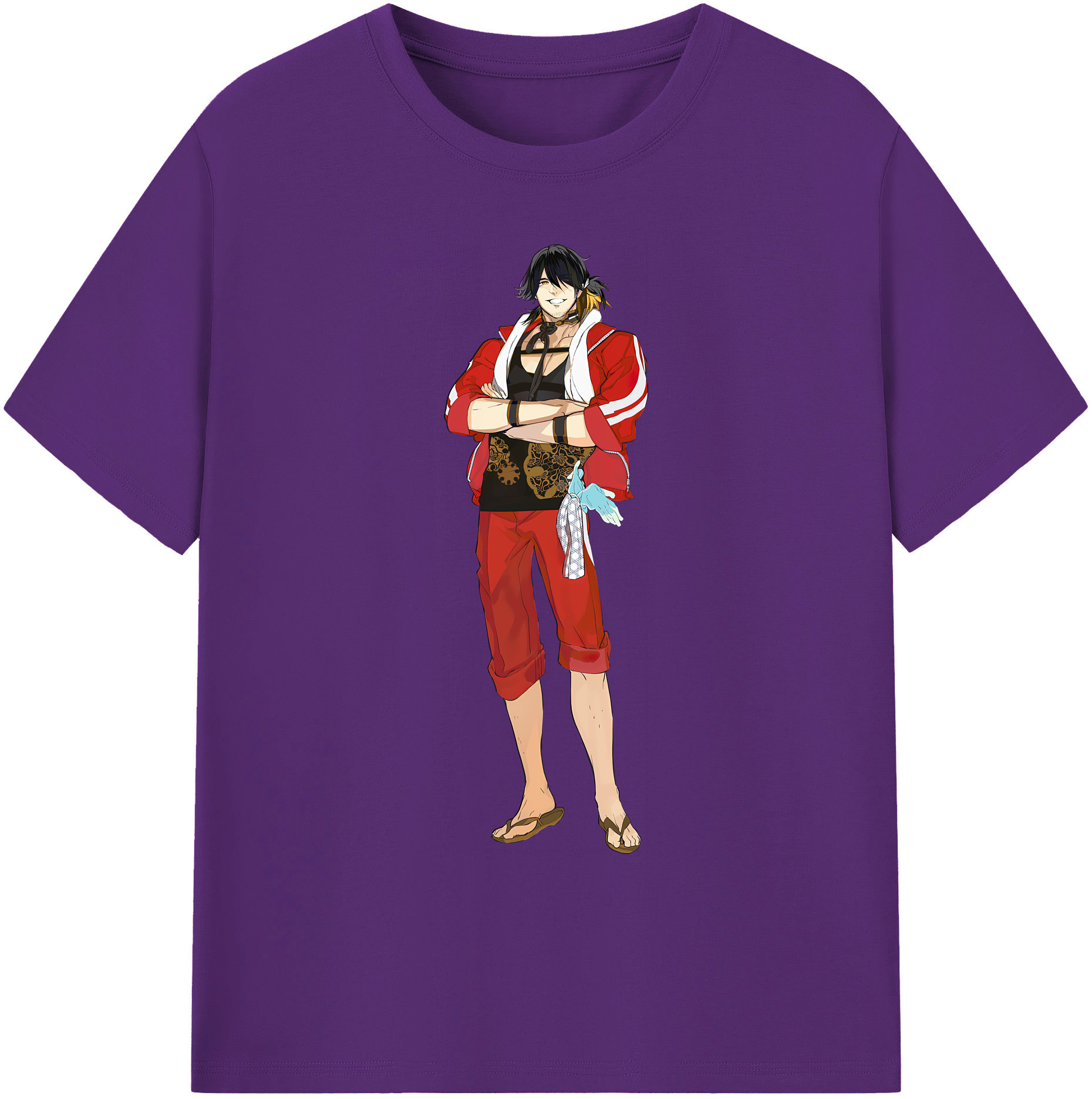 （画像用） 刀剣乱舞 Touken Ranbu 綿100％ メンズ半袖Tシャツ｜肌触りやわらか＆通気性