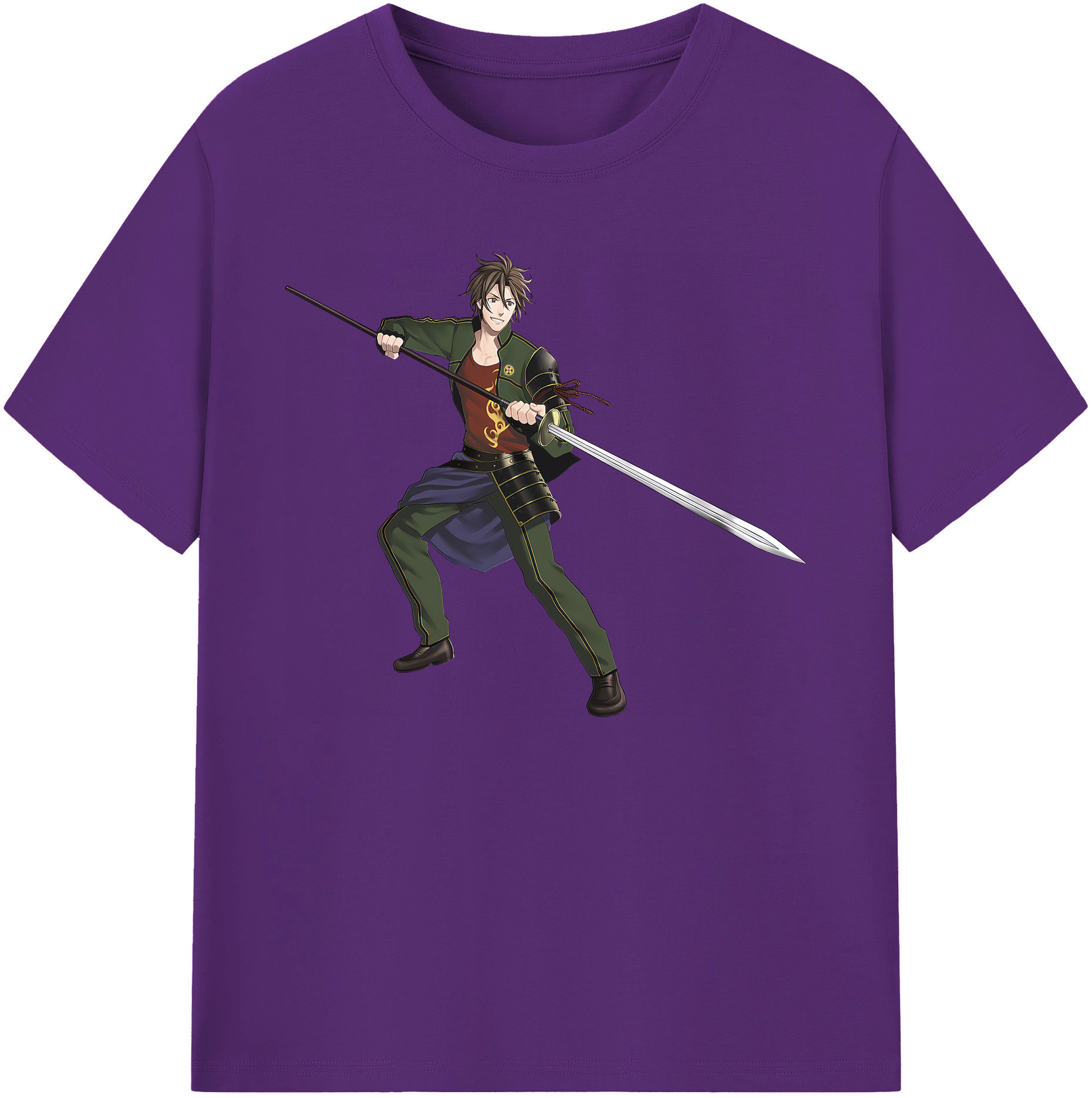（画像用） 刀剣乱舞 Touken Ranbu 綿100％ メンズ半袖Tシャツ｜肌触りやわらか＆通気性