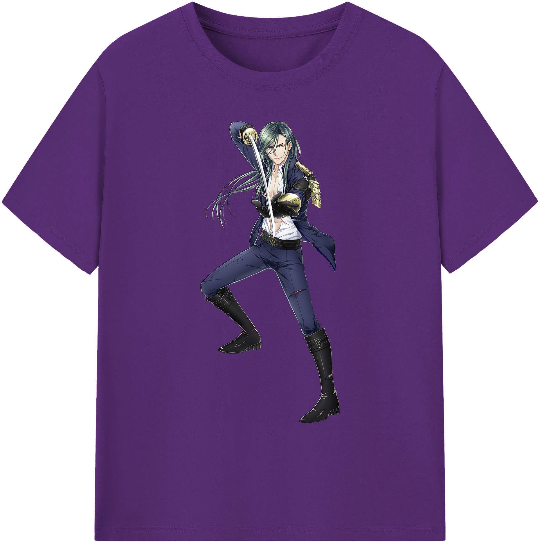 （画像用） 刀剣乱舞 Touken Ranbu 綿100％ メンズ半袖Tシャツ｜肌触りやわらか＆通気性
