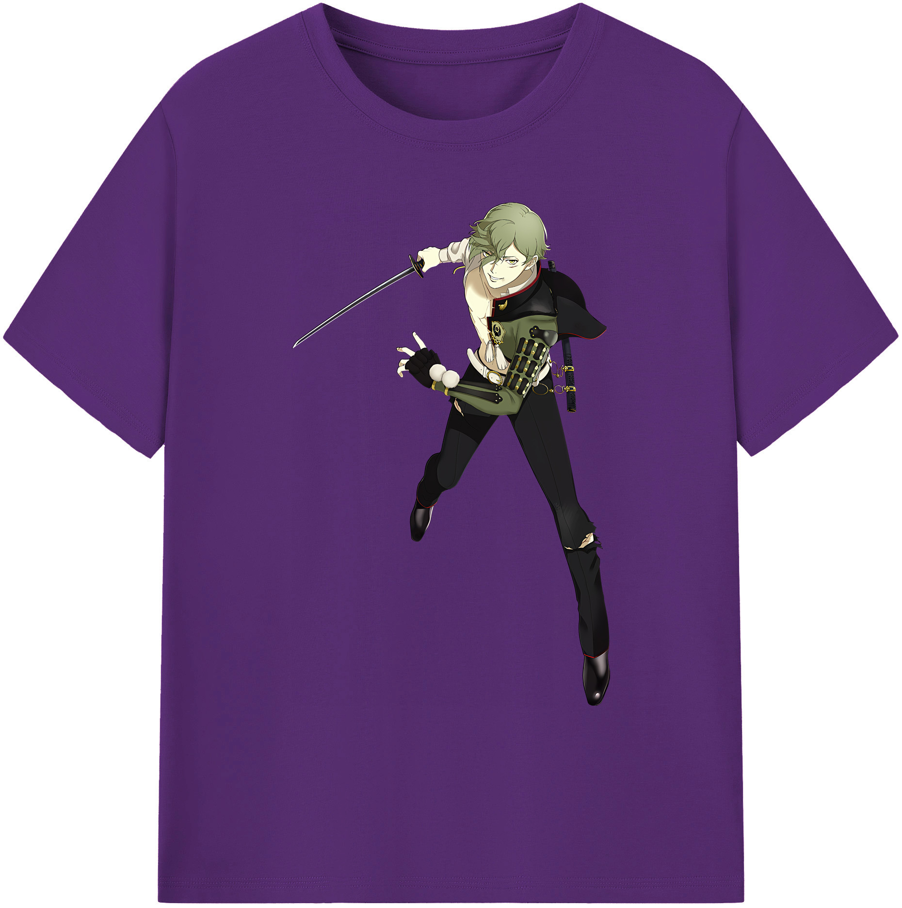 （画像用） 刀剣乱舞 Touken Ranbu 綿100％ メンズ半袖Tシャツ｜肌触りやわらか＆通気性