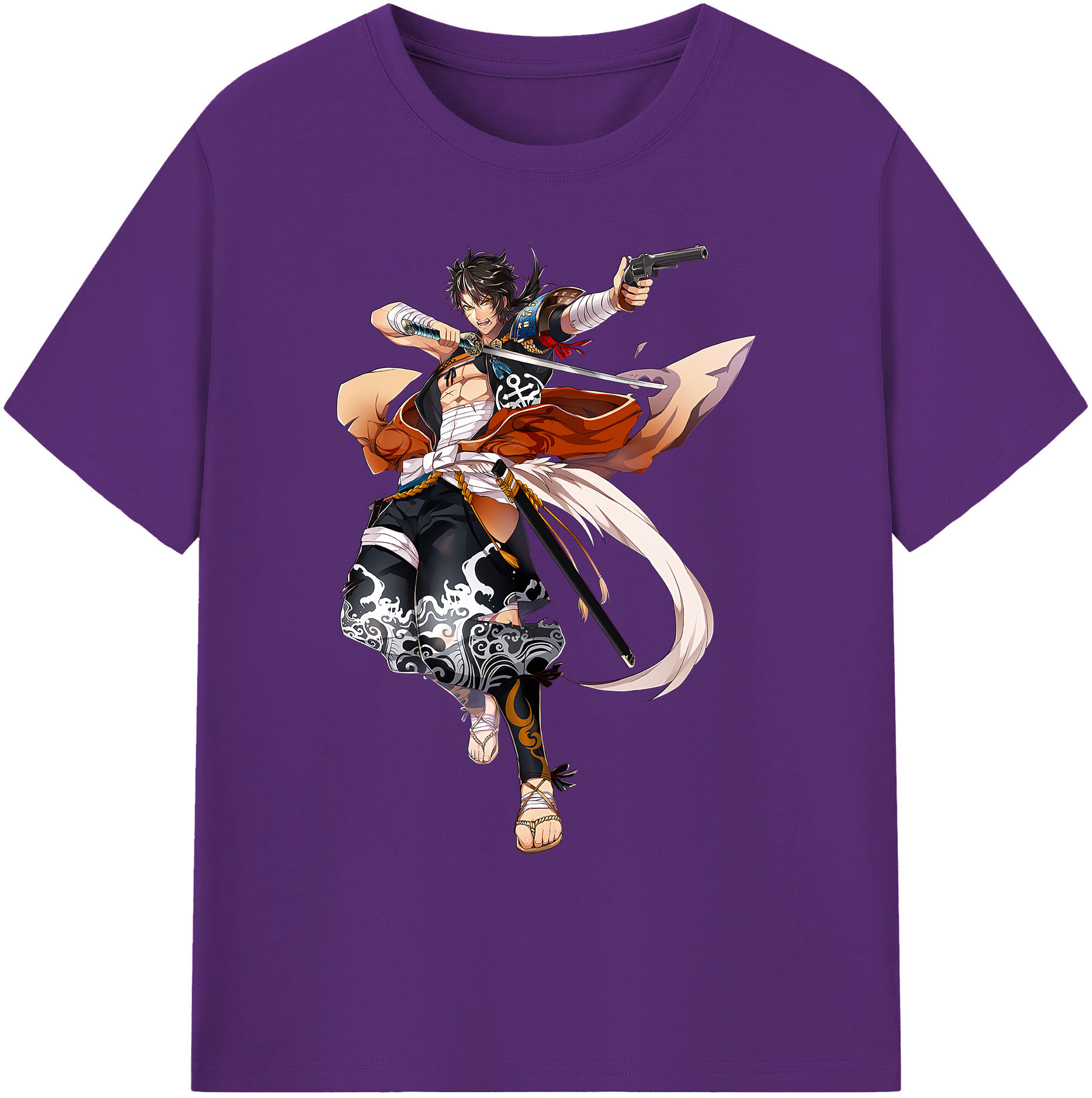 （画像用） 刀剣乱舞 Touken Ranbu 綿100％ メンズ半袖Tシャツ｜肌触りやわらか＆通気性