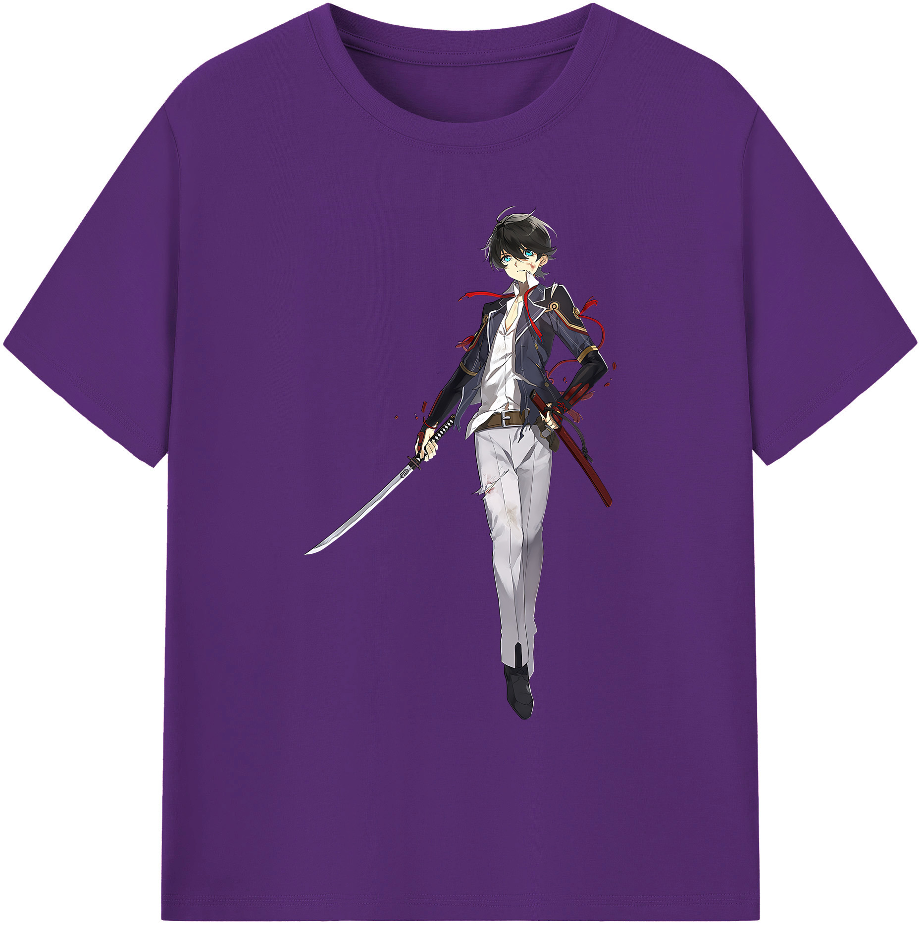 （画像用） 刀剣乱舞 Touken Ranbu 綿100％ メンズ半袖Tシャツ｜肌触りやわらか＆通気性