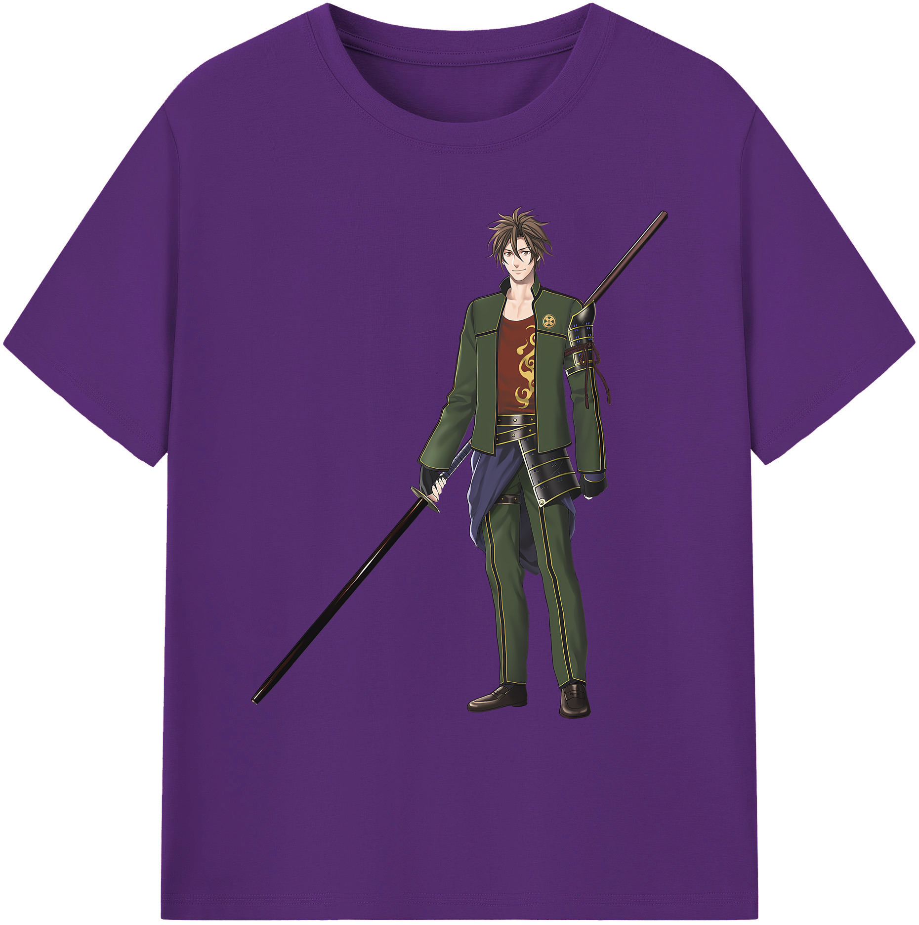 （画像用） 刀剣乱舞 Touken Ranbu 綿100％ メンズ半袖Tシャツ｜肌触りやわらか＆通気性