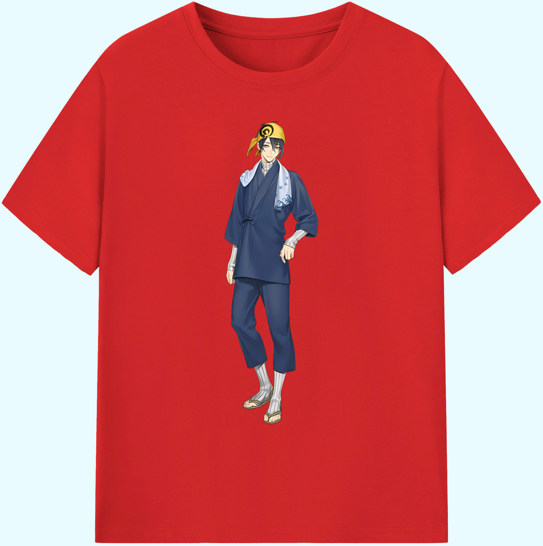 （画像用） 刀剣乱舞 Touken Ranbu 綿100％ メンズ半袖Tシャツ｜肌触りやわらか＆通気性