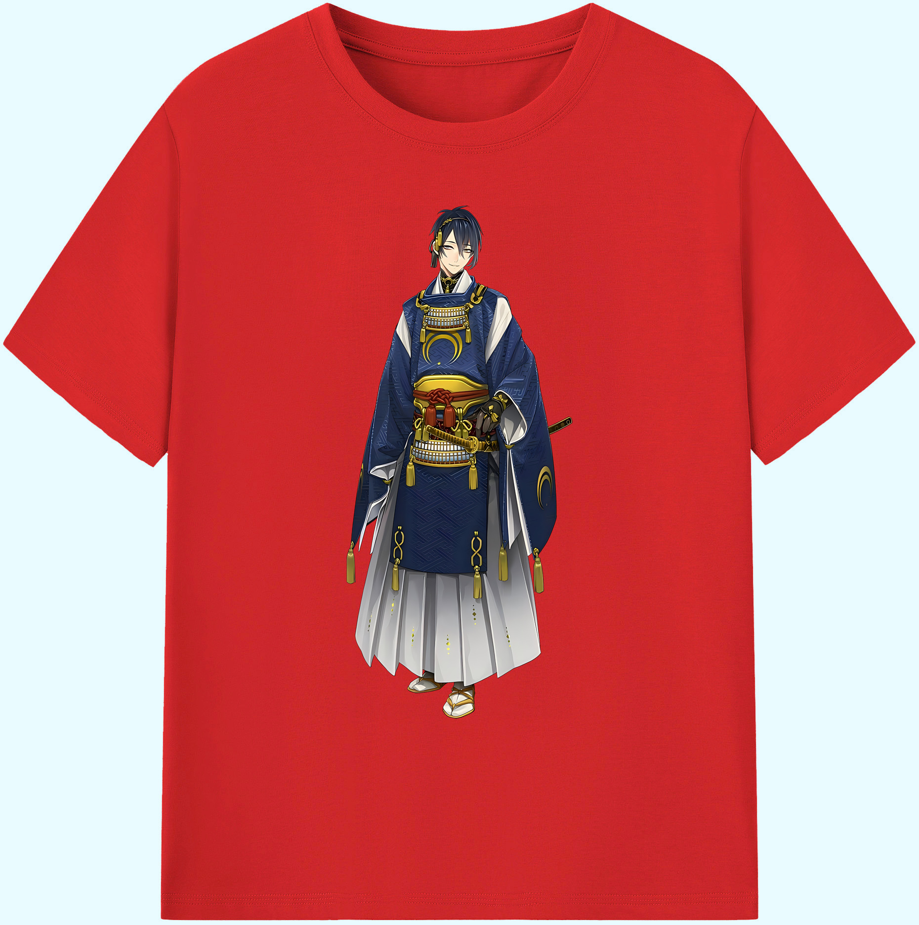 （画像用） 刀剣乱舞 Touken Ranbu 綿100％ メンズ半袖Tシャツ｜肌触りやわらか＆通気性