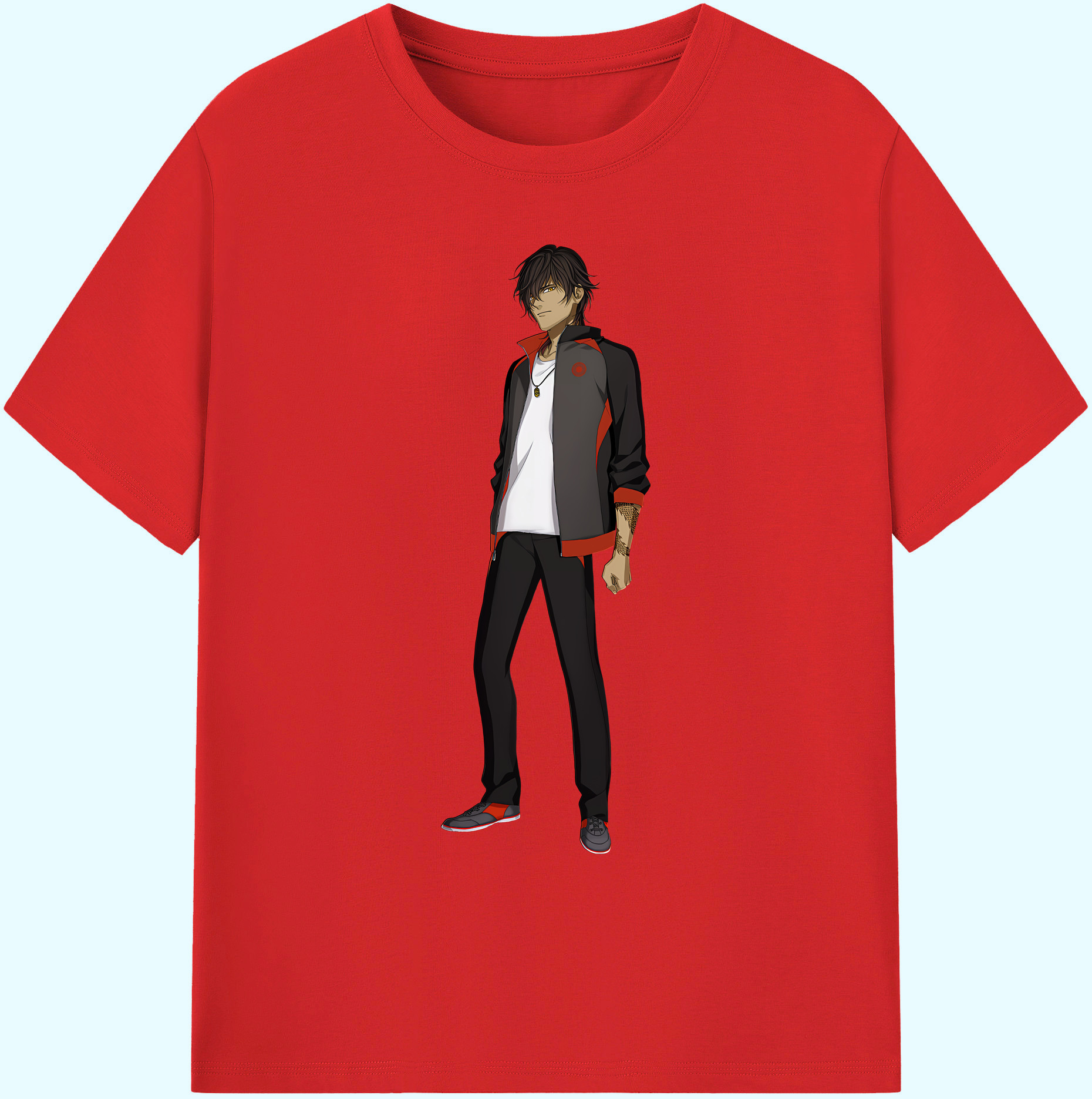 （画像用） 刀剣乱舞 Touken Ranbu 綿100％ メンズ半袖Tシャツ｜肌触りやわらか＆通気性