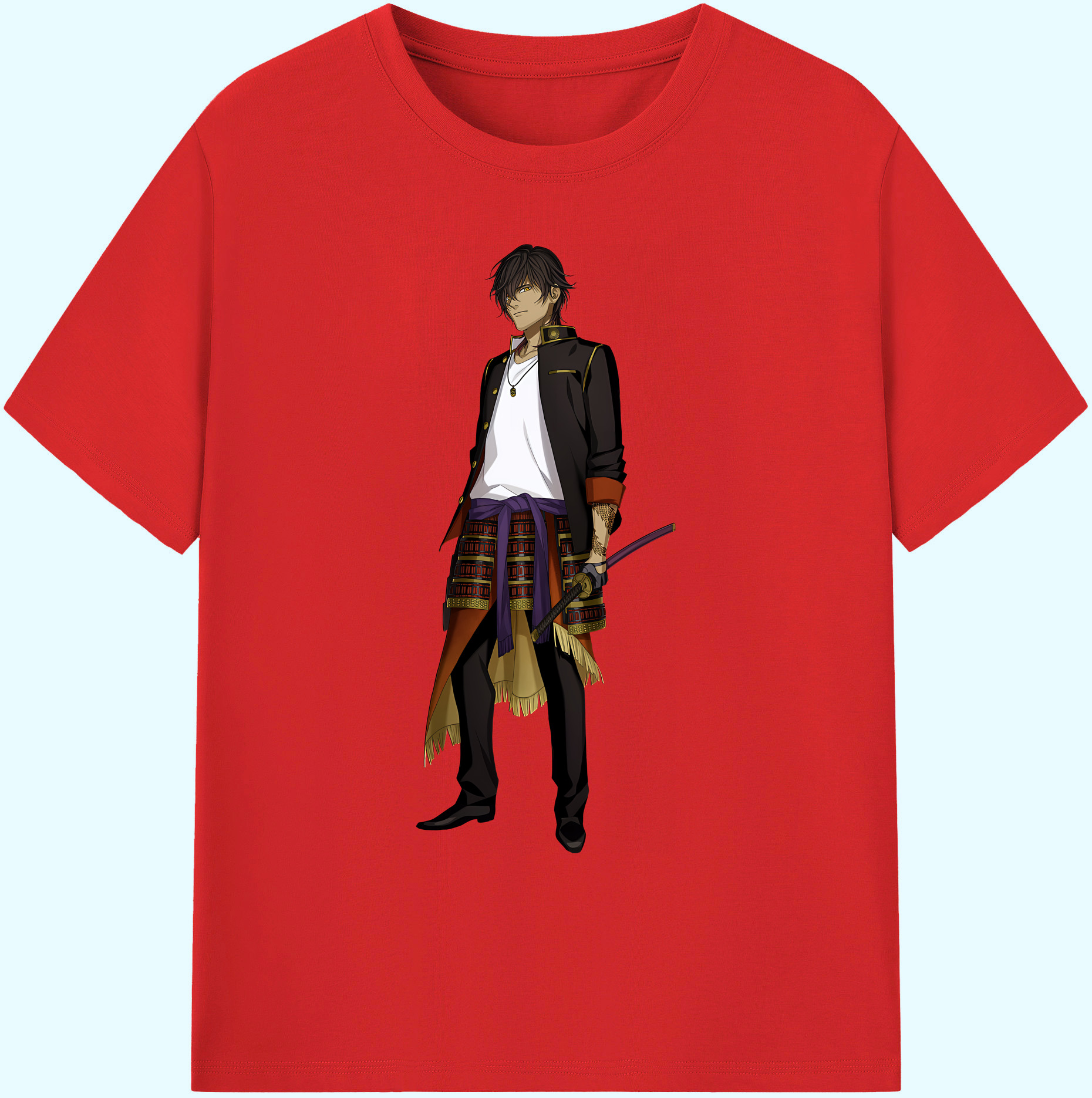 （画像用） 刀剣乱舞 Touken Ranbu 綿100％ メンズ半袖Tシャツ｜肌触りやわらか＆通気性
