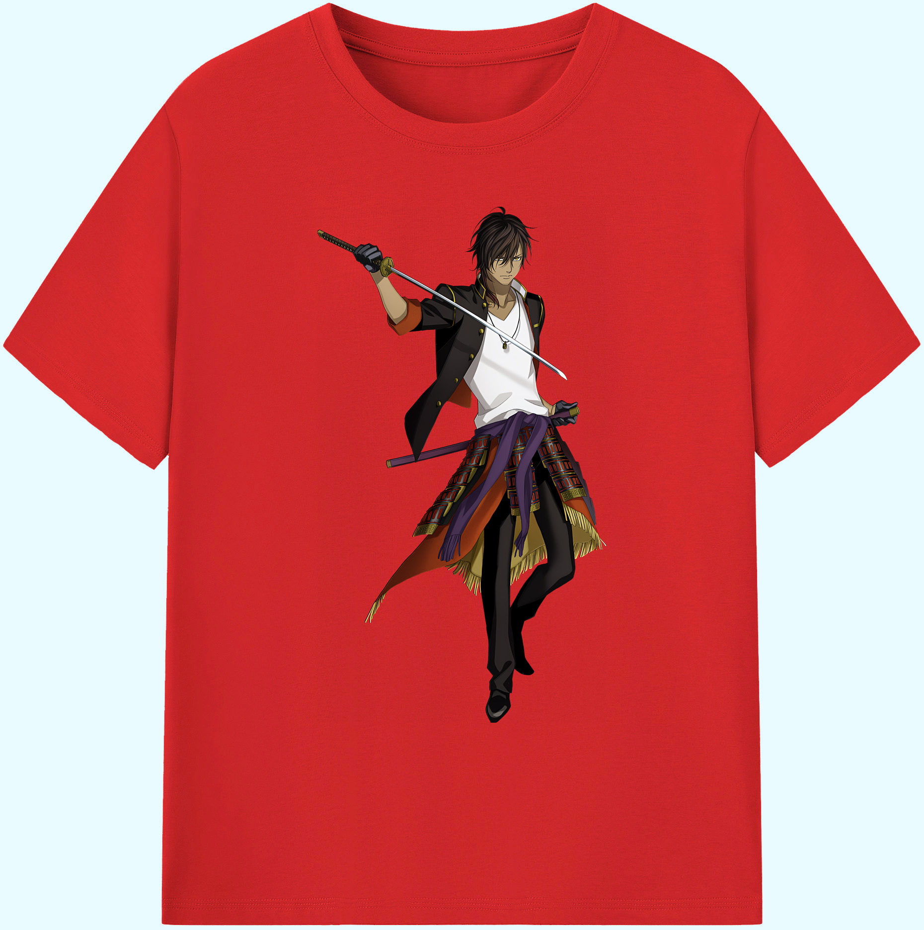 （画像用） 刀剣乱舞 Touken Ranbu 綿100％ メンズ半袖Tシャツ｜肌触りやわらか＆通気性