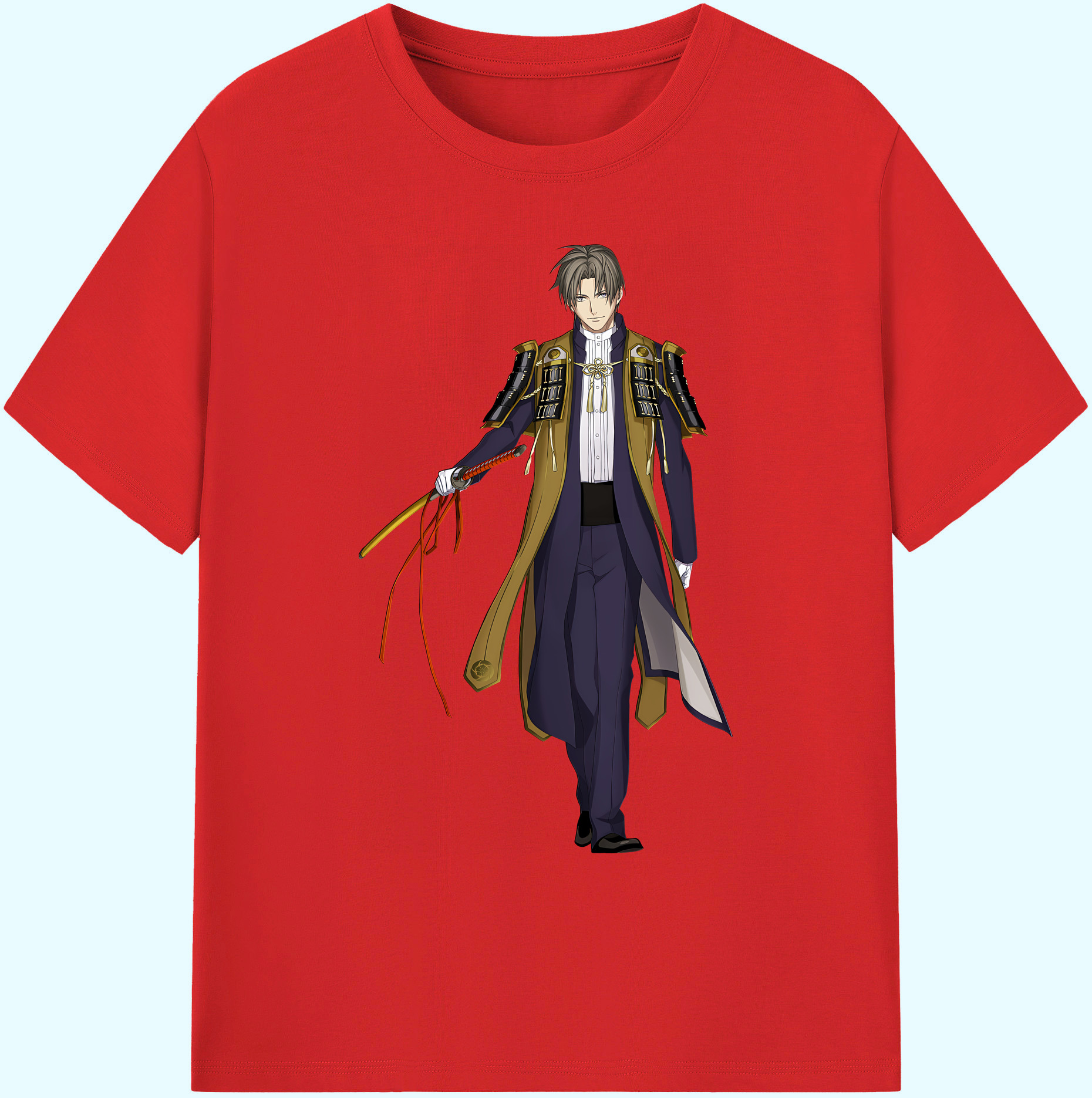 （画像用） 刀剣乱舞 Touken Ranbu 綿100％ メンズ半袖Tシャツ｜肌触りやわらか＆通気性