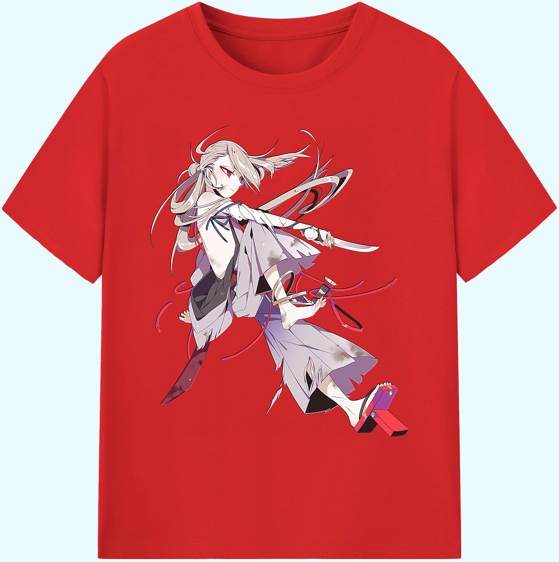 （画像用） 刀剣乱舞 Touken Ranbu 綿100％ メンズ半袖Tシャツ｜肌触りやわらか＆通気性