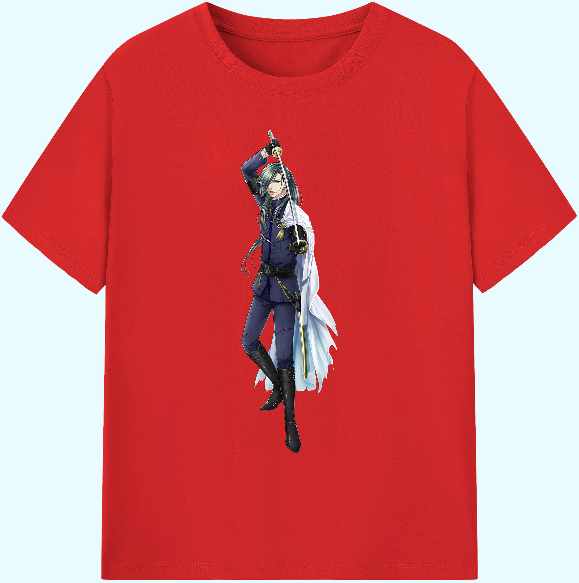 （画像用） 刀剣乱舞 Touken Ranbu 綿100％ メンズ半袖Tシャツ｜肌触りやわらか＆通気性