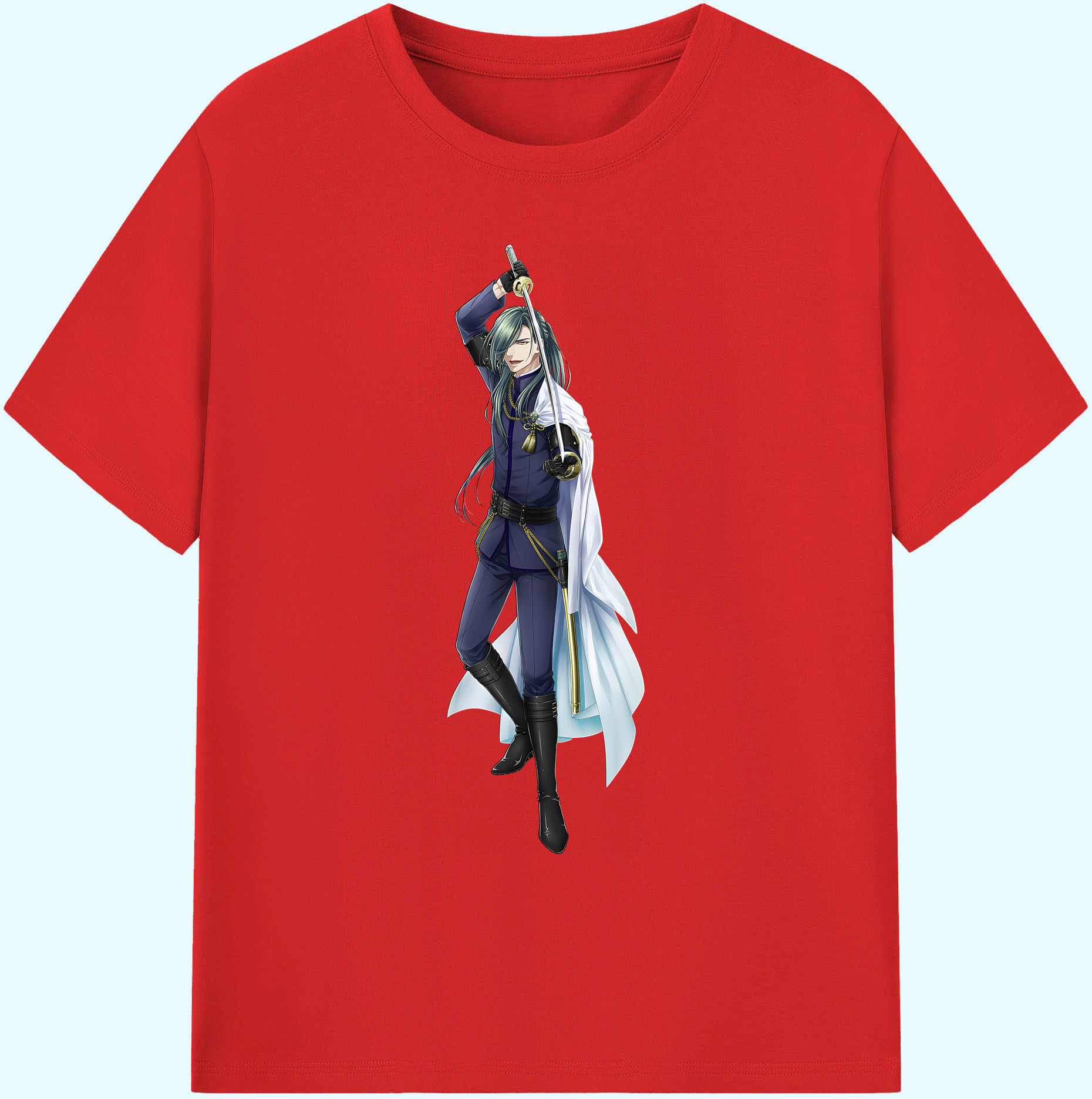 （画像用） 刀剣乱舞 Touken Ranbu 綿100％ メンズ半袖Tシャツ｜肌触りやわらか＆通気性