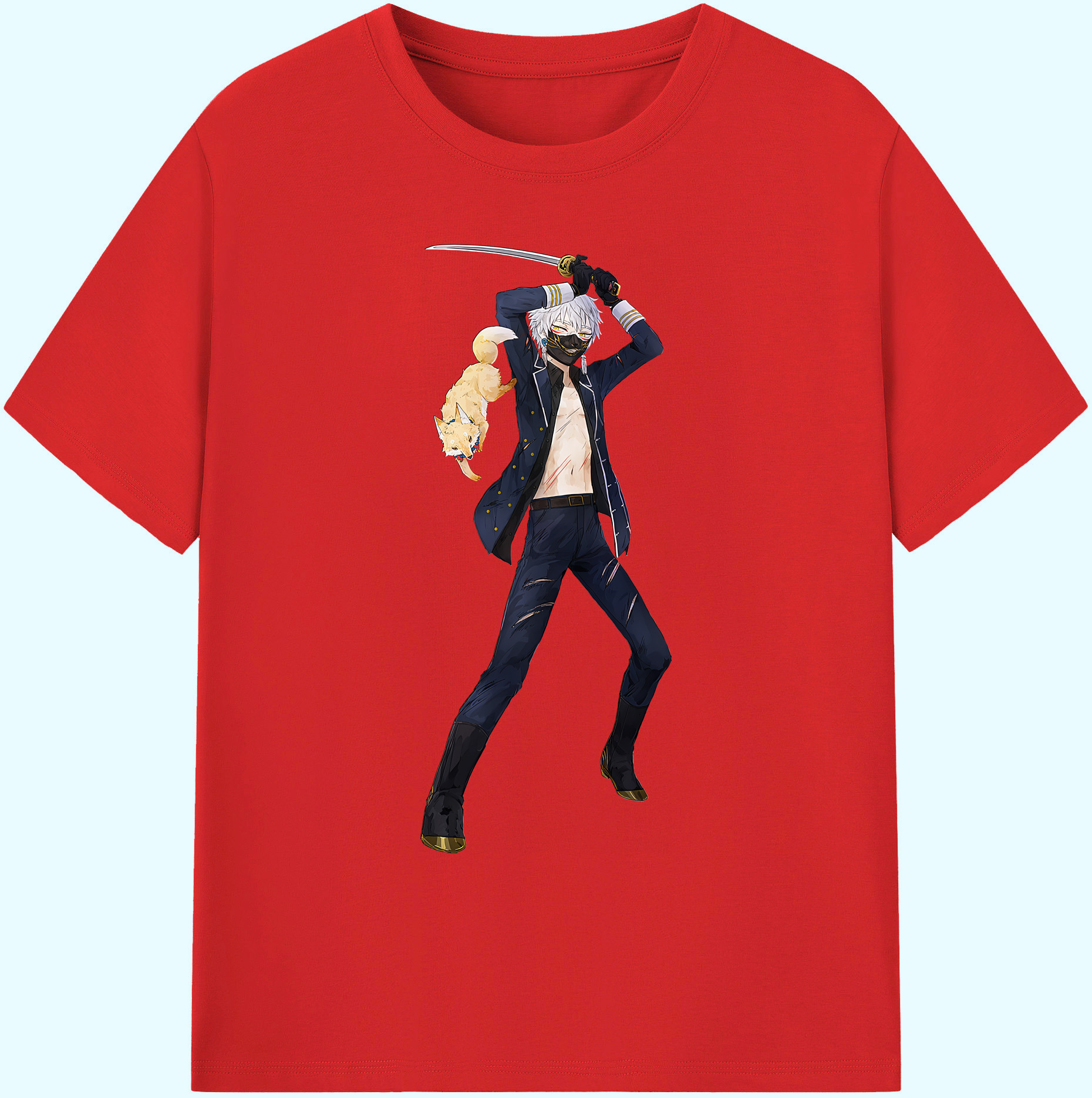（画像用） 刀剣乱舞 Touken Ranbu 綿100％ メンズ半袖Tシャツ｜肌触りやわらか＆通気性