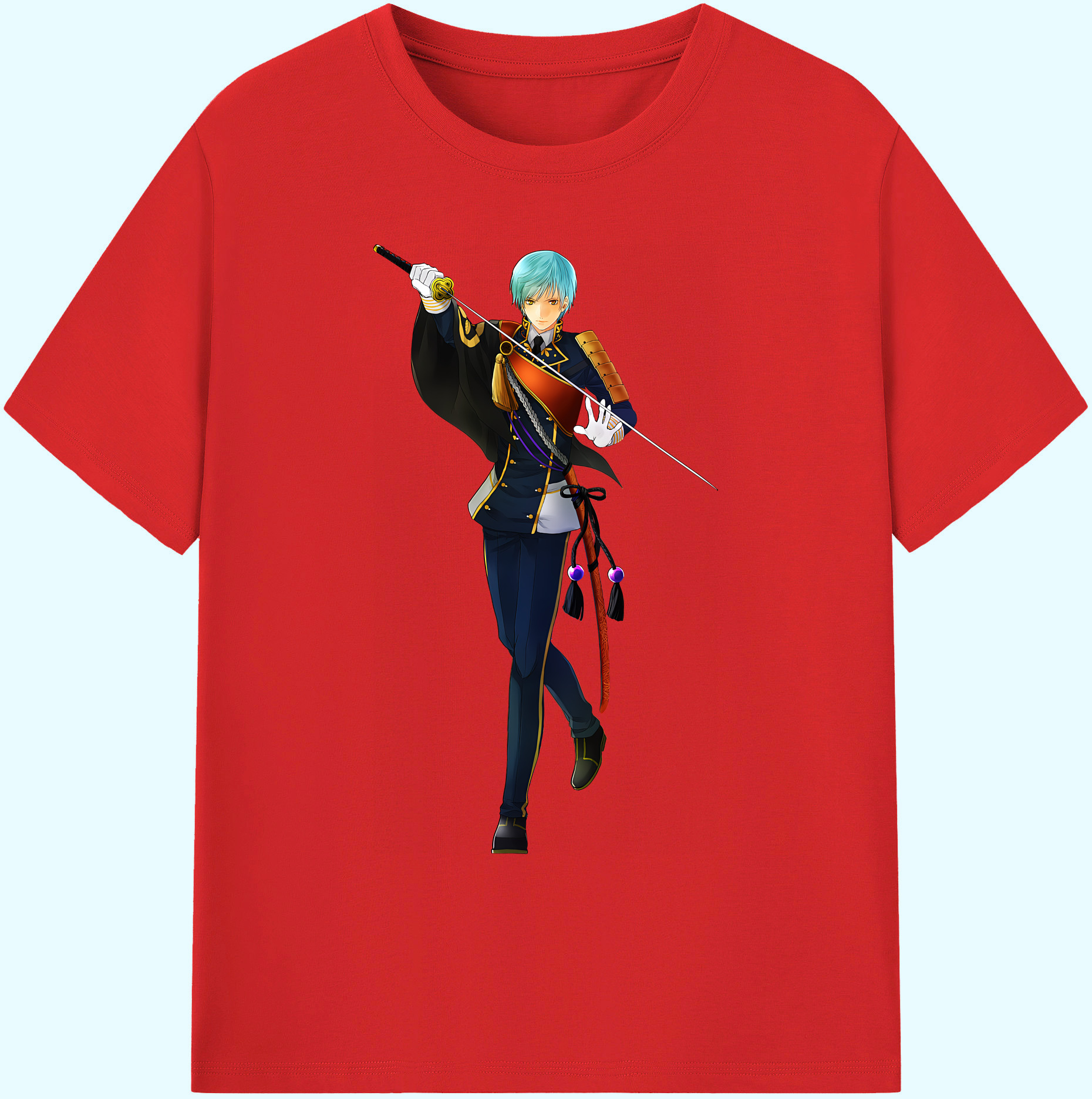 （画像用） 刀剣乱舞 Touken Ranbu 綿100％ メンズ半袖Tシャツ｜肌触りやわらか＆通気性