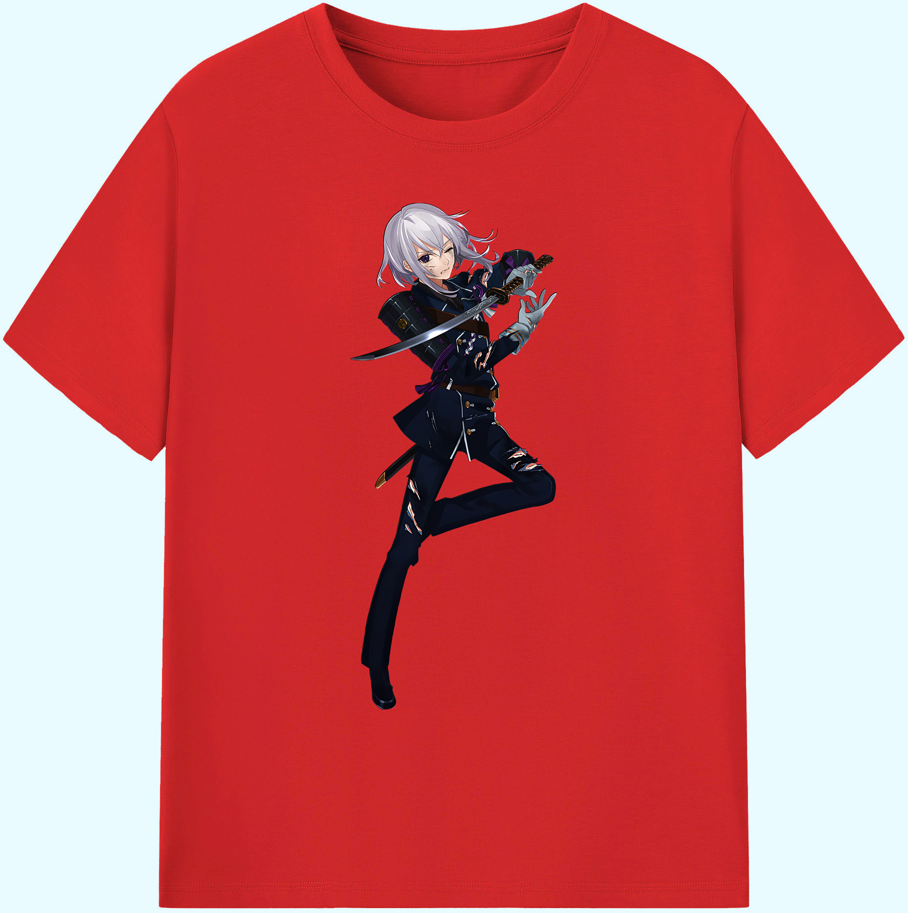 （画像用） 刀剣乱舞 Touken Ranbu 綿100％ メンズ半袖Tシャツ｜肌触りやわらか＆通気性