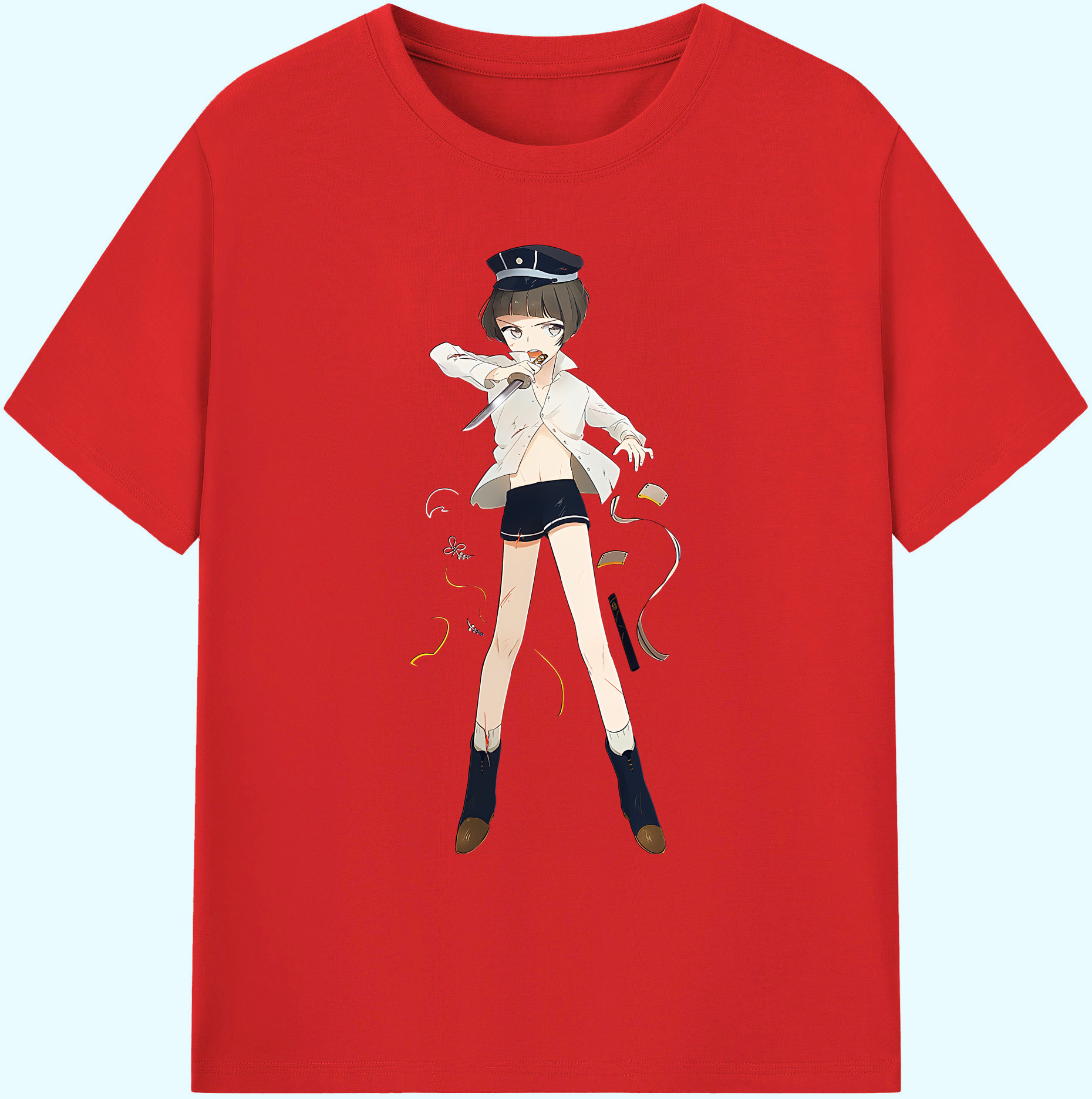 （画像用） 刀剣乱舞 Touken Ranbu 綿100％ メンズ半袖Tシャツ｜肌触りやわらか＆通気性